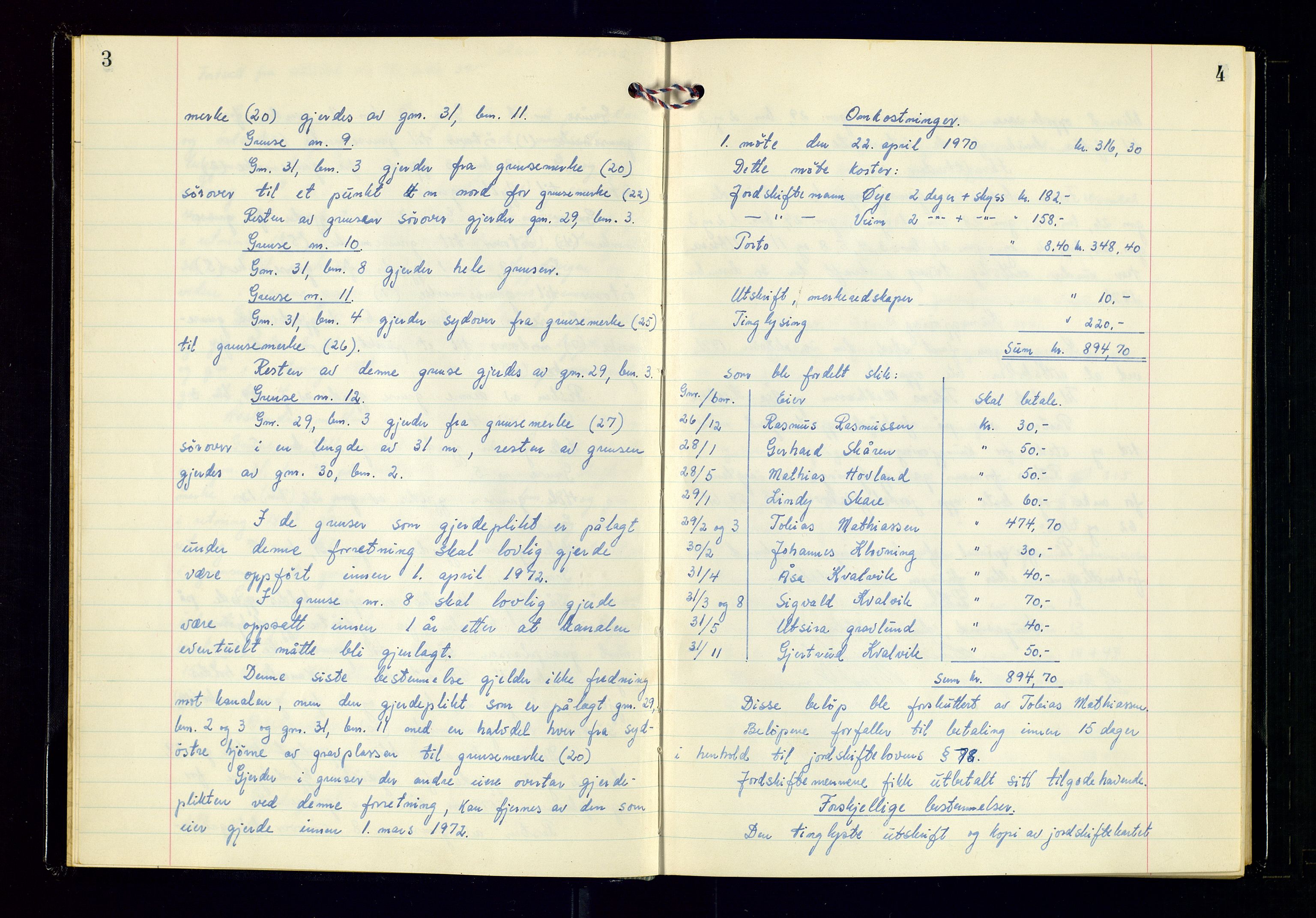 Nord-Rogaland jordskifterett, AV/SAST-A-102427/Oaa/L0017: Jordskifterettsbok nr. 38. Karmsund, 1971-1973, p. 3-4