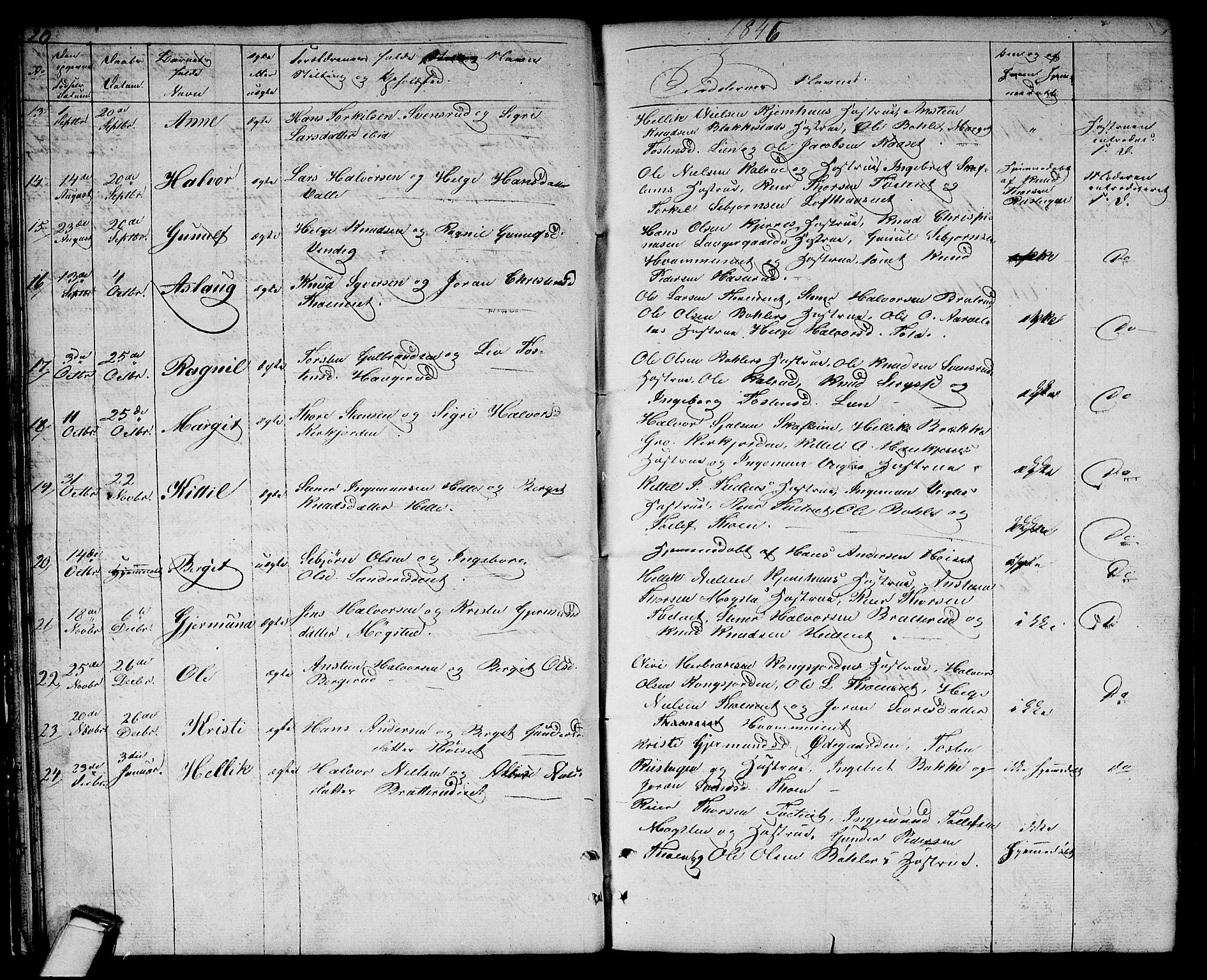 Rollag kirkebøker, AV/SAKO-A-240/G/Gb/L0001: Parish register (copy) no. II 1, 1836-1877, p. 20