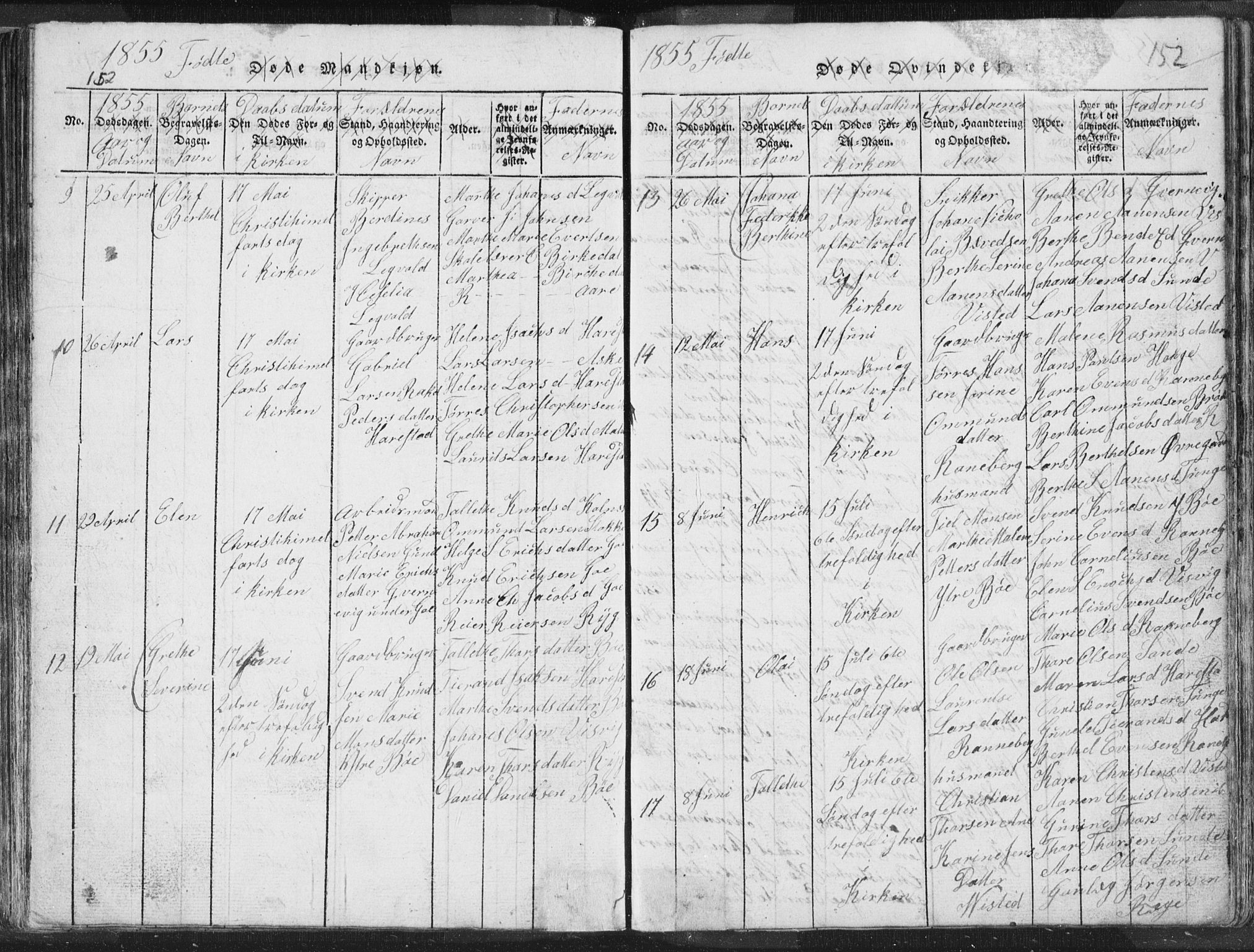 Hetland sokneprestkontor, AV/SAST-A-101826/30/30BA/L0001: Parish register (official) no. A 1, 1816-1856, p. 152