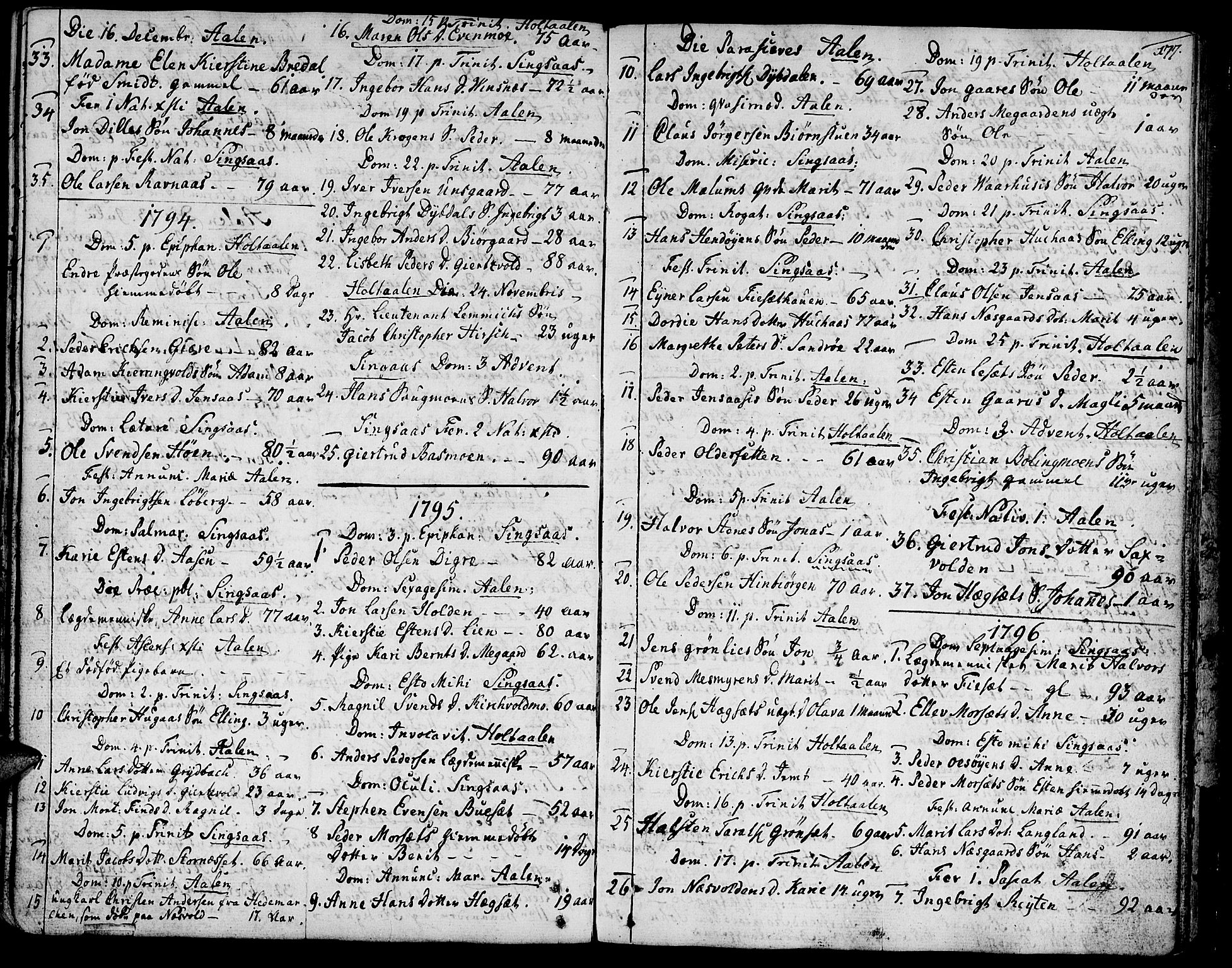 Ministerialprotokoller, klokkerbøker og fødselsregistre - Sør-Trøndelag, SAT/A-1456/685/L0952: Parish register (official) no. 685A01, 1745-1804, p. 177