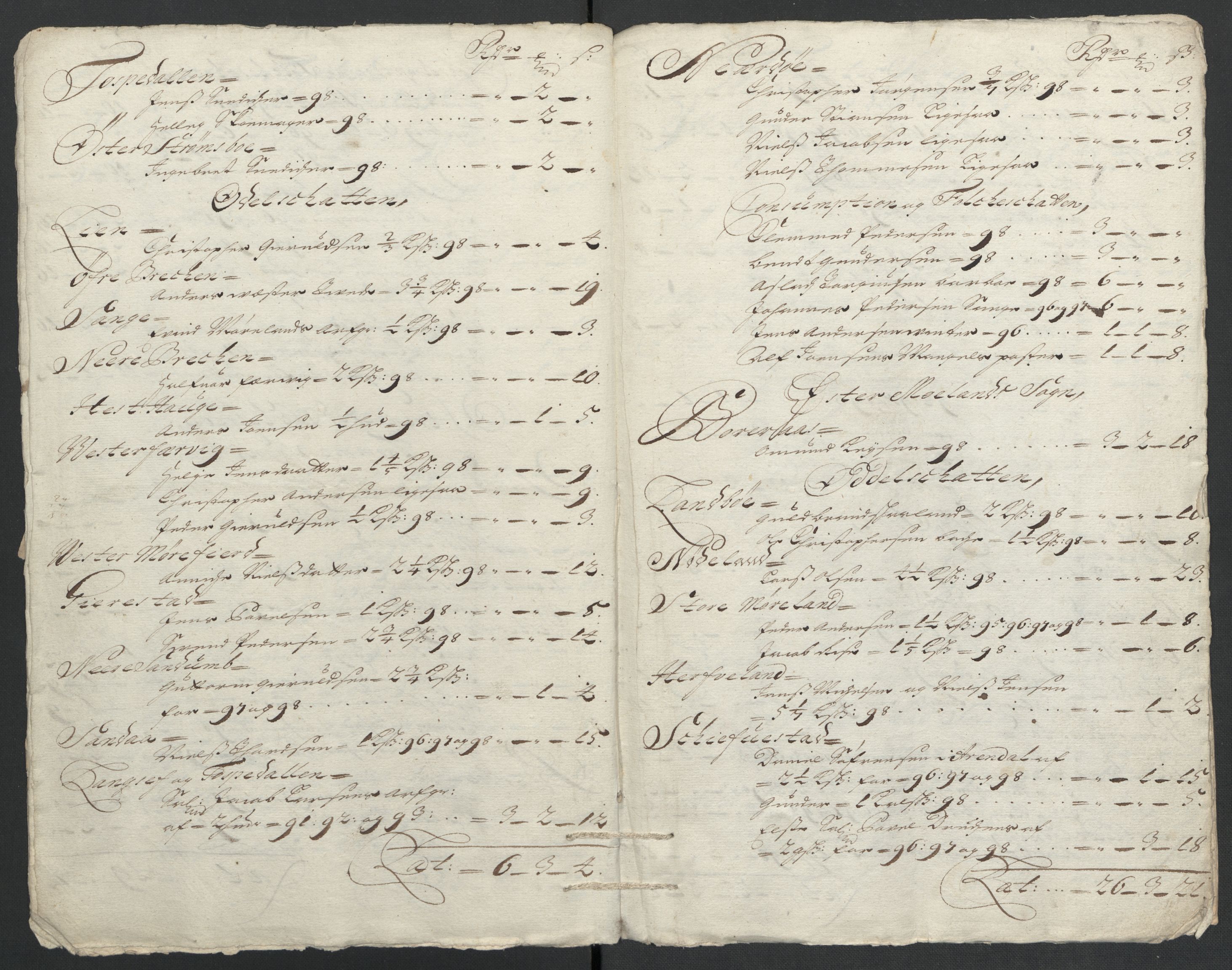 Rentekammeret inntil 1814, Reviderte regnskaper, Fogderegnskap, RA/EA-4092/R39/L2314: Fogderegnskap Nedenes, 1698-1699, p. 17