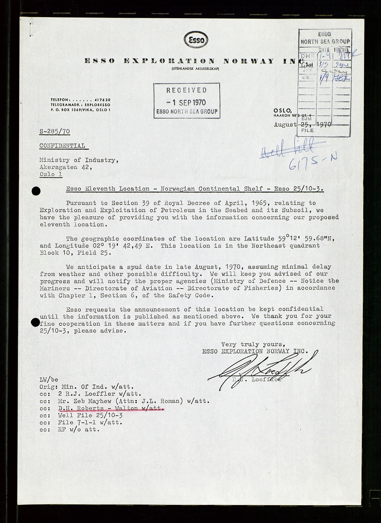 Pa 1512 - Esso Exploration and Production Norway Inc., AV/SAST-A-101917/E/Ea/L0026: Sak og korrespondanse, 1966-1974, p. 90