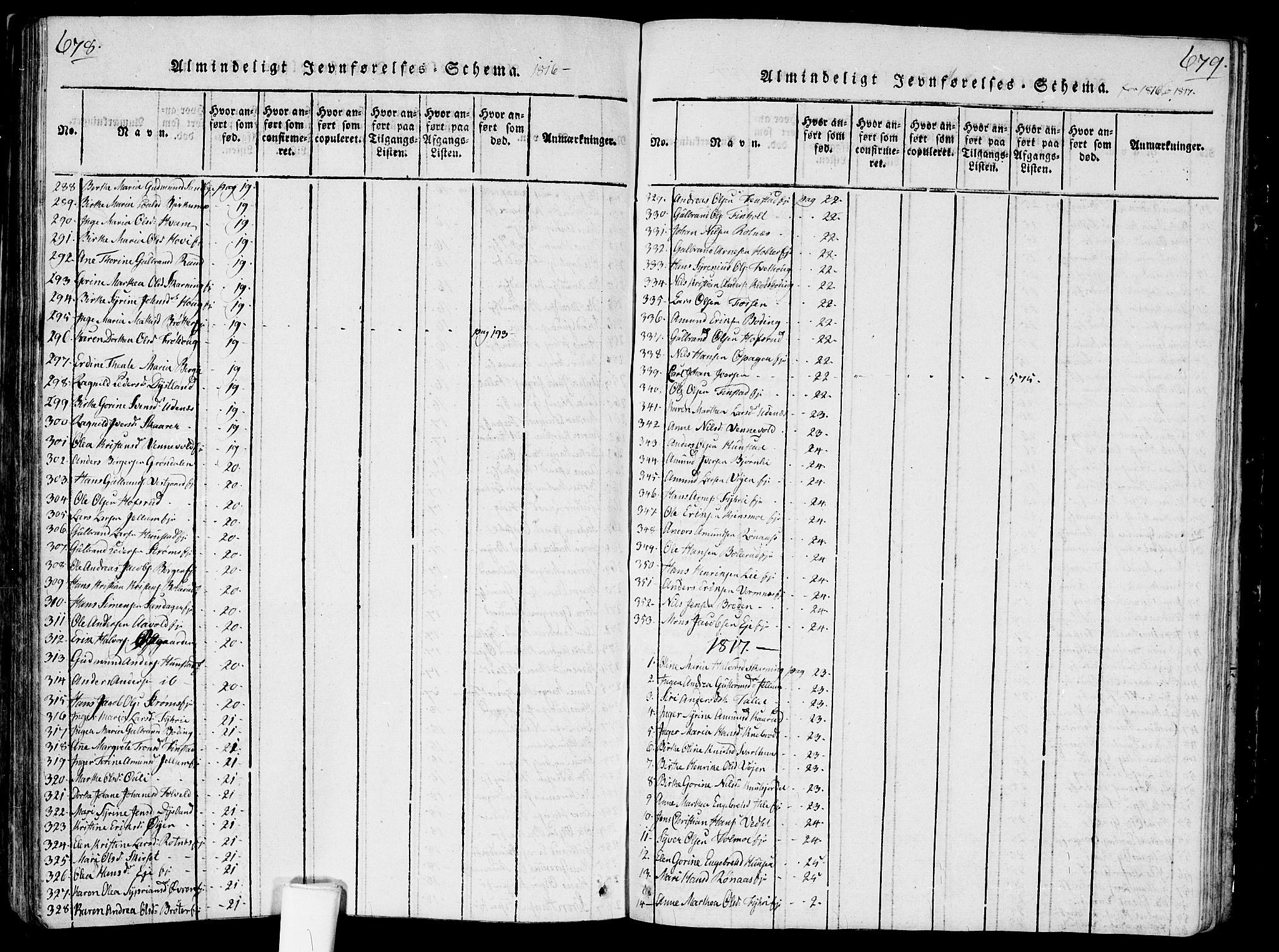 Nes prestekontor Kirkebøker, AV/SAO-A-10410/G/Ga/L0001: Parish register (copy) no. I 1, 1815-1835, p. 678-679