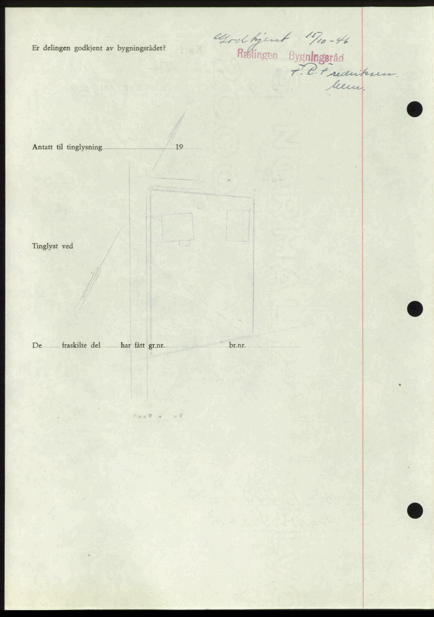 Nedre Romerike sorenskriveri, AV/SAO-A-10469/G/Gb/Gbd/L0017: Mortgage book no. 17, 1946-1946, Diary no: : 4026/1946