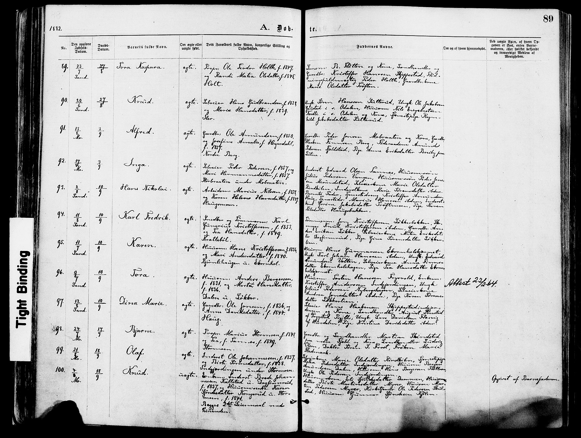 Nord-Odal prestekontor, AV/SAH-PREST-032/H/Ha/Haa/L0005: Parish register (official) no. 5, 1874-1885, p. 89