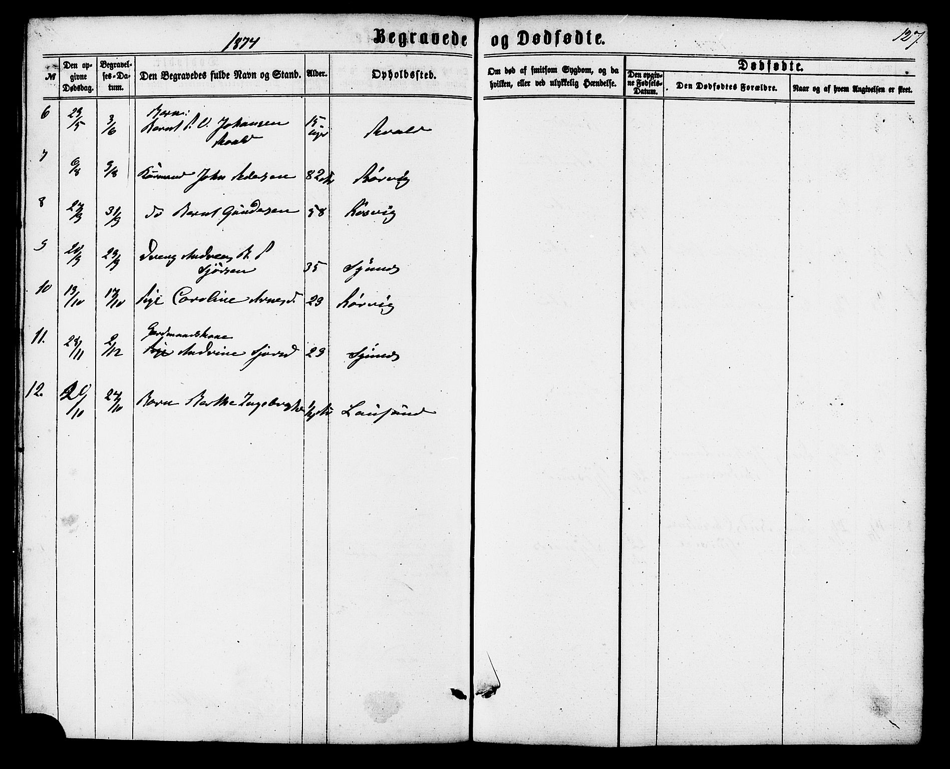 Ministerialprotokoller, klokkerbøker og fødselsregistre - Møre og Romsdal, AV/SAT-A-1454/537/L0518: Parish register (official) no. 537A02, 1862-1876, p. 127