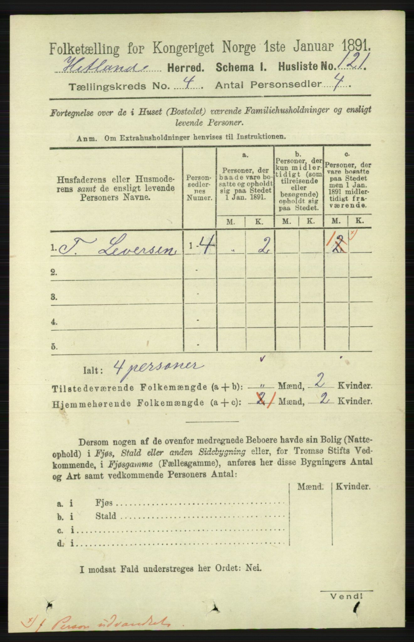 RA, 1891 census for 1126 Hetland, 1891, p. 1979