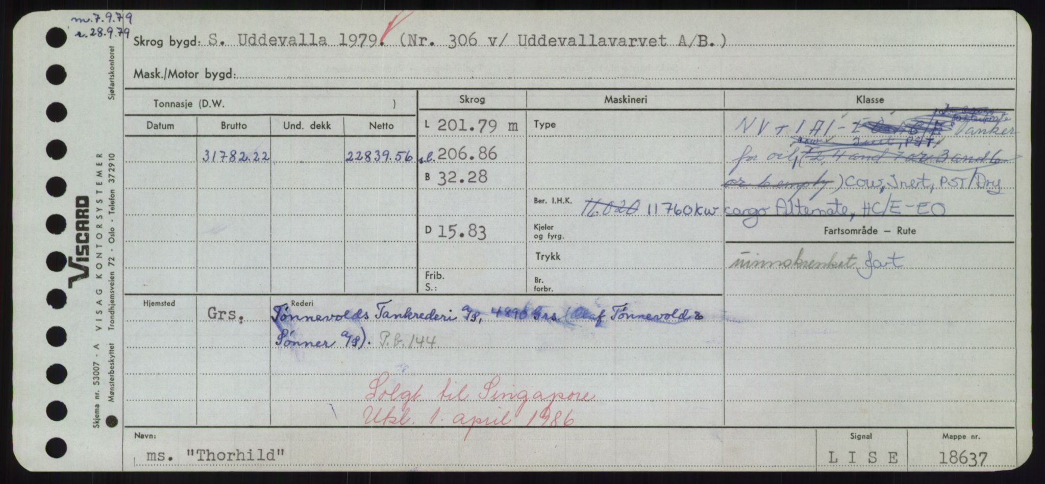 Sjøfartsdirektoratet med forløpere, Skipsmålingen, RA/S-1627/H/Hd/L0038: Fartøy, T-Th, p. 699