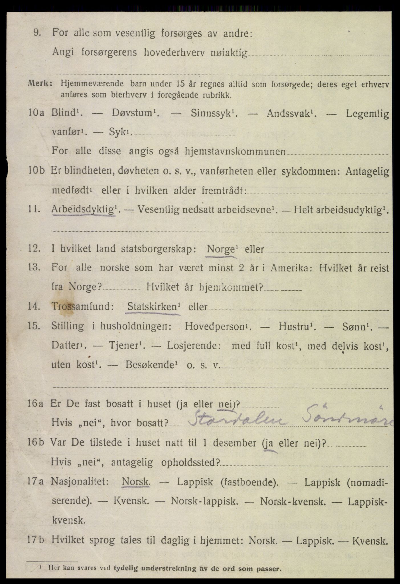 SAT, 1920 census for Stjørdal, 1920, p. 5991