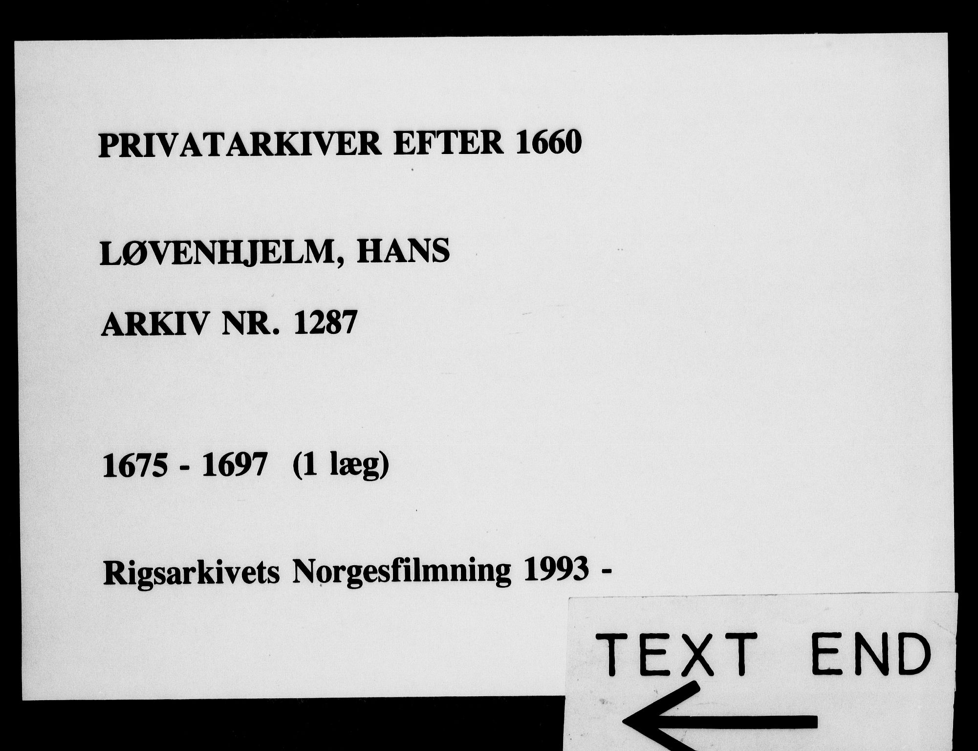 Fra DRA 1996, Privatarkiver etter 1660, AV/RA-EA-5941/F/L0001: Privatarkiver etter 1660, 1669-1740, p. 152