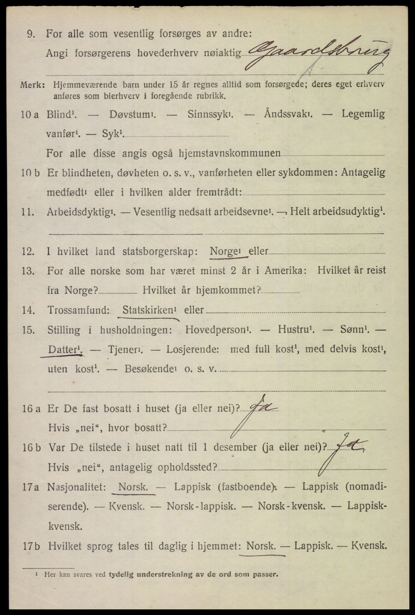 SAT, 1920 census for Borge, 1920, p. 5676