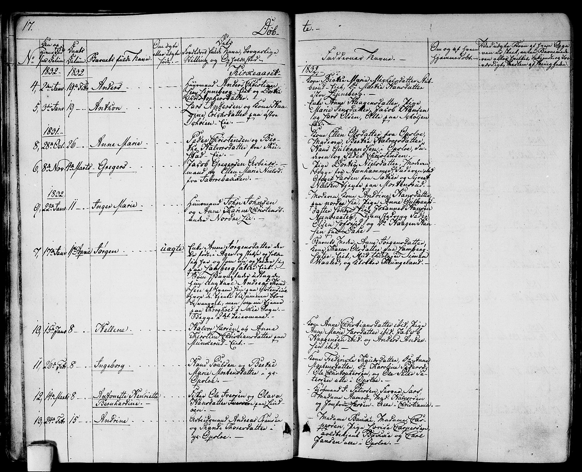 Gamlebyen prestekontor Kirkebøker, AV/SAO-A-10884/F/Fa/L0003: Parish register (official) no. 3, 1829-1849, p. 17