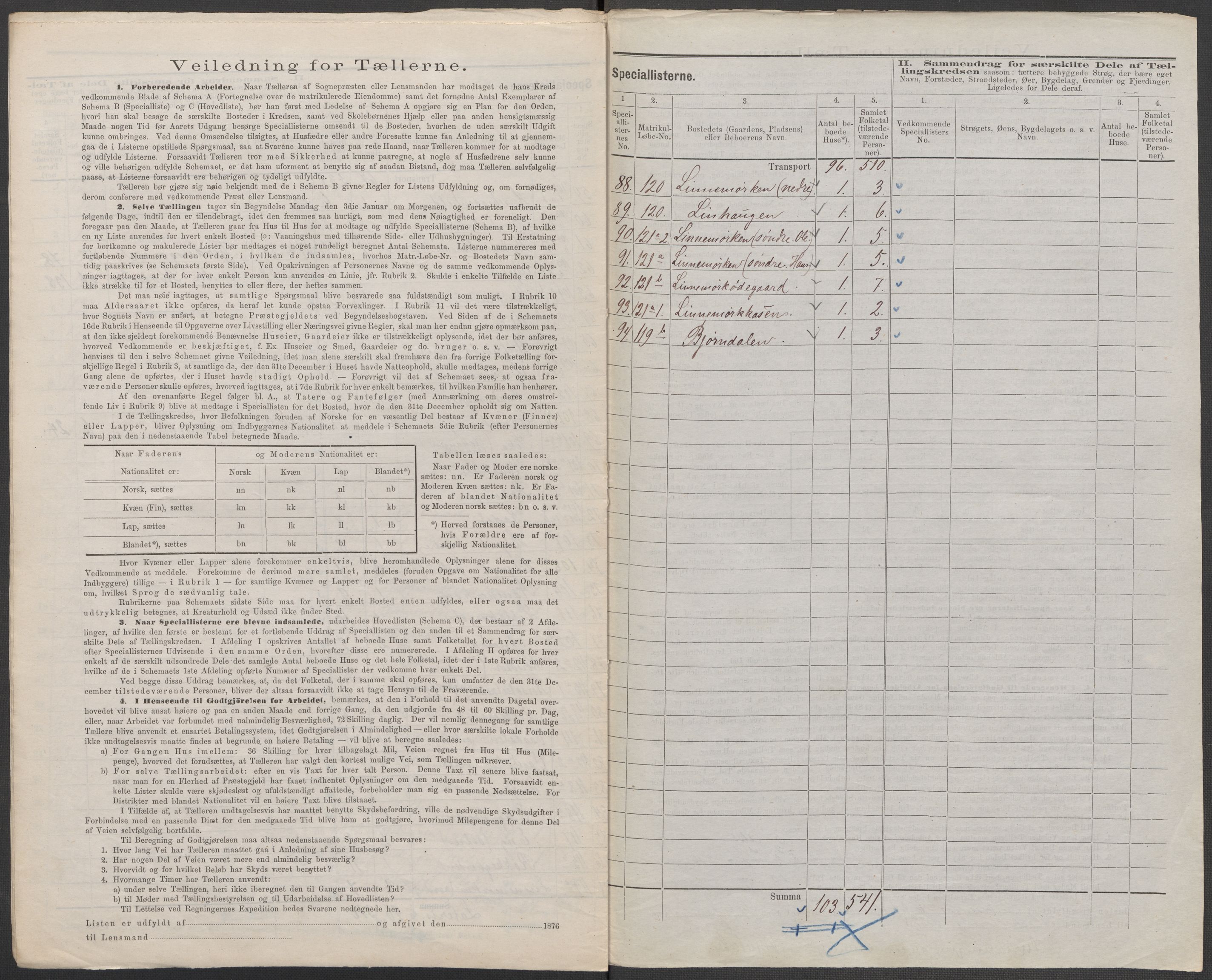 RA, 1875 census for 0116P Berg, 1875, p. 25