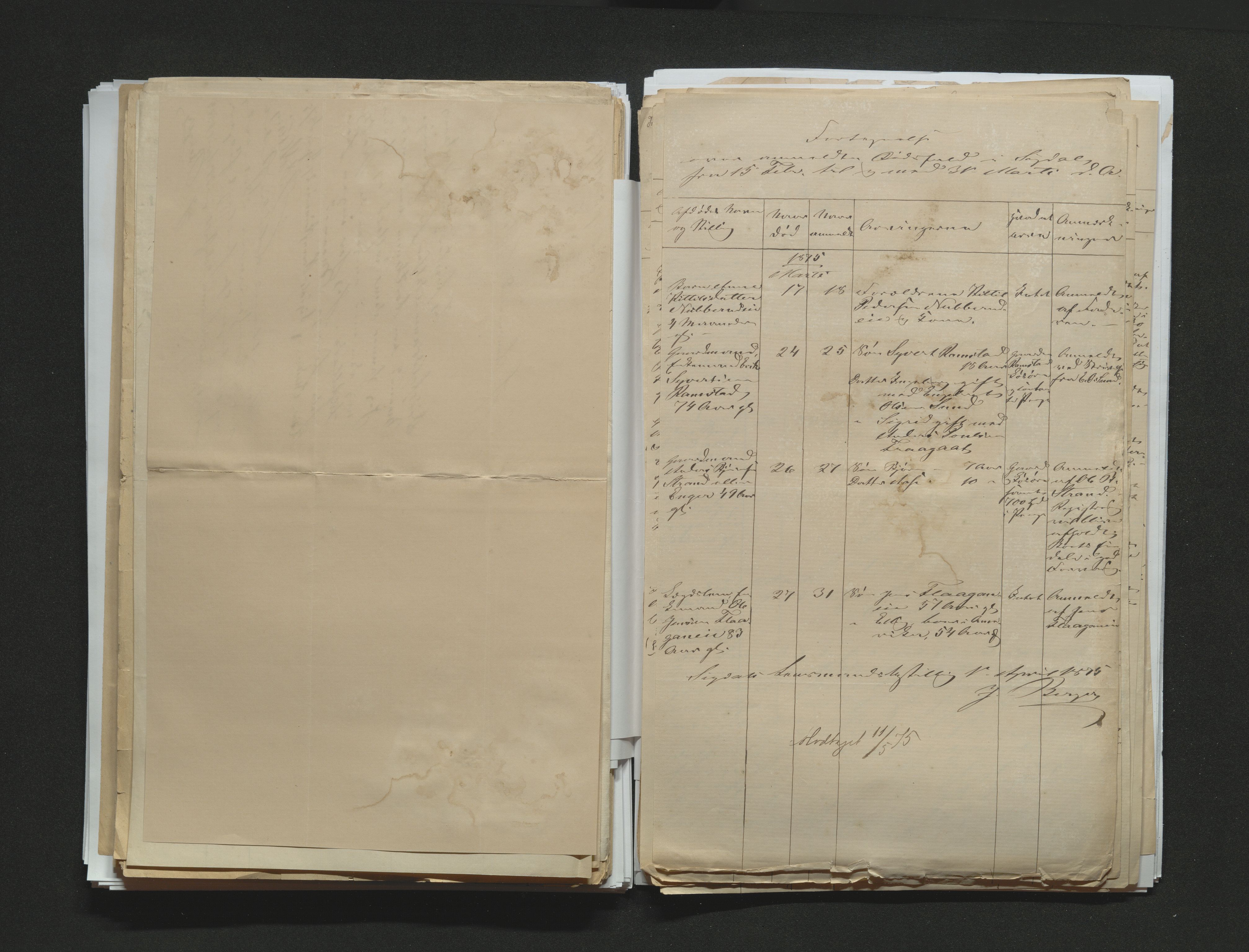 Eiker, Modum og Sigdal sorenskriveri, AV/SAKO-A-123/H/Ha/Hab/L0014: Dødsfallsmeldinger, 1874-1877, p. 288