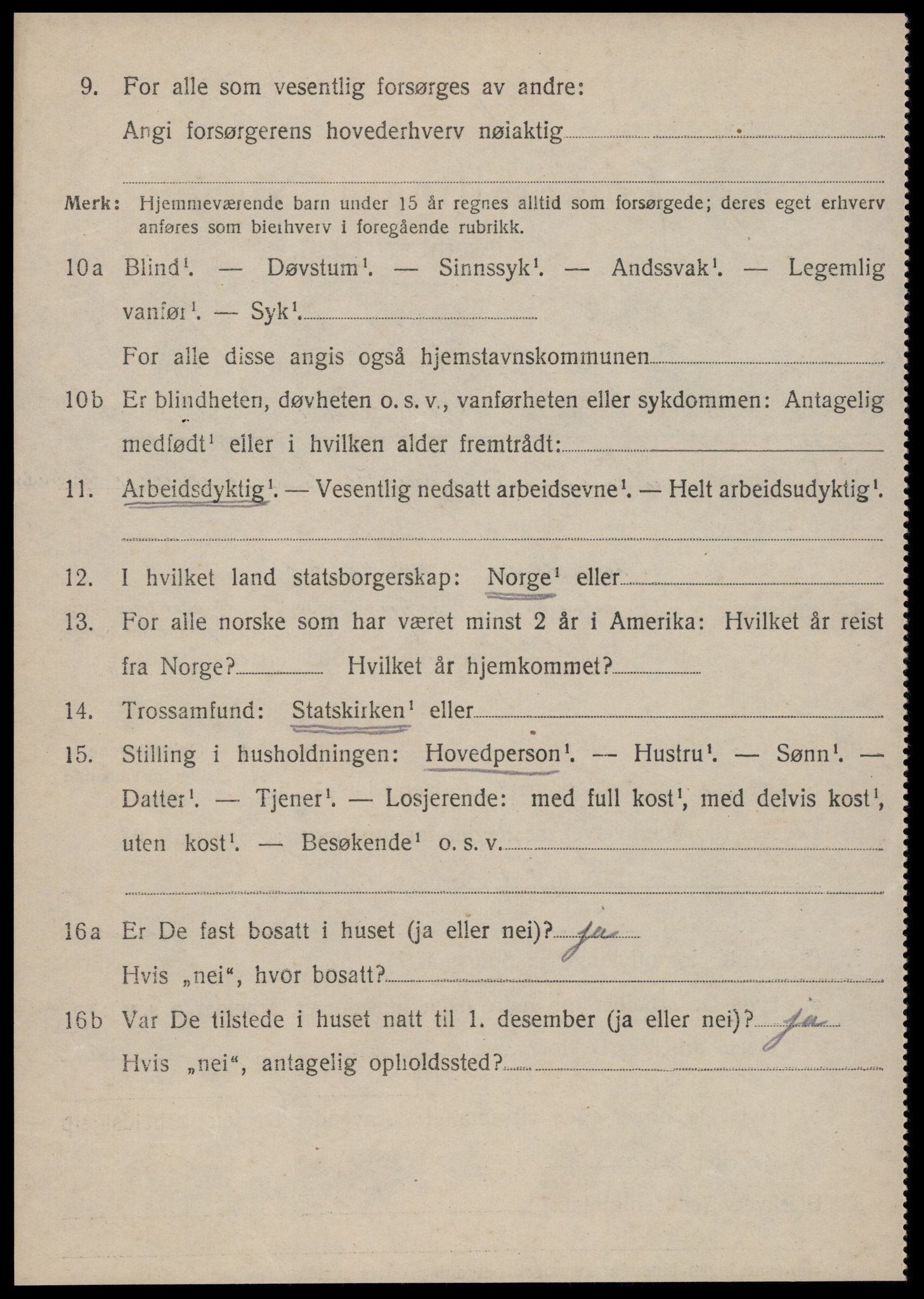 SAT, 1920 census for Borgund, 1920, p. 18721