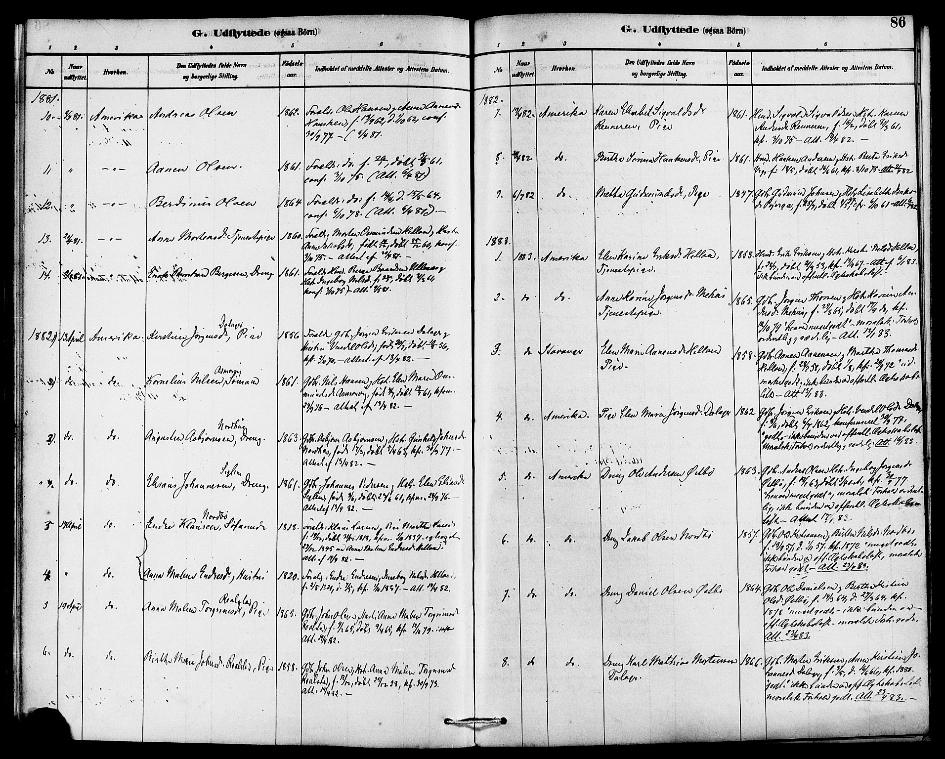 Rennesøy sokneprestkontor, AV/SAST-A -101827/H/Ha/Haa/L0007: Parish register (official) no. A 7, 1878-1884, p. 86