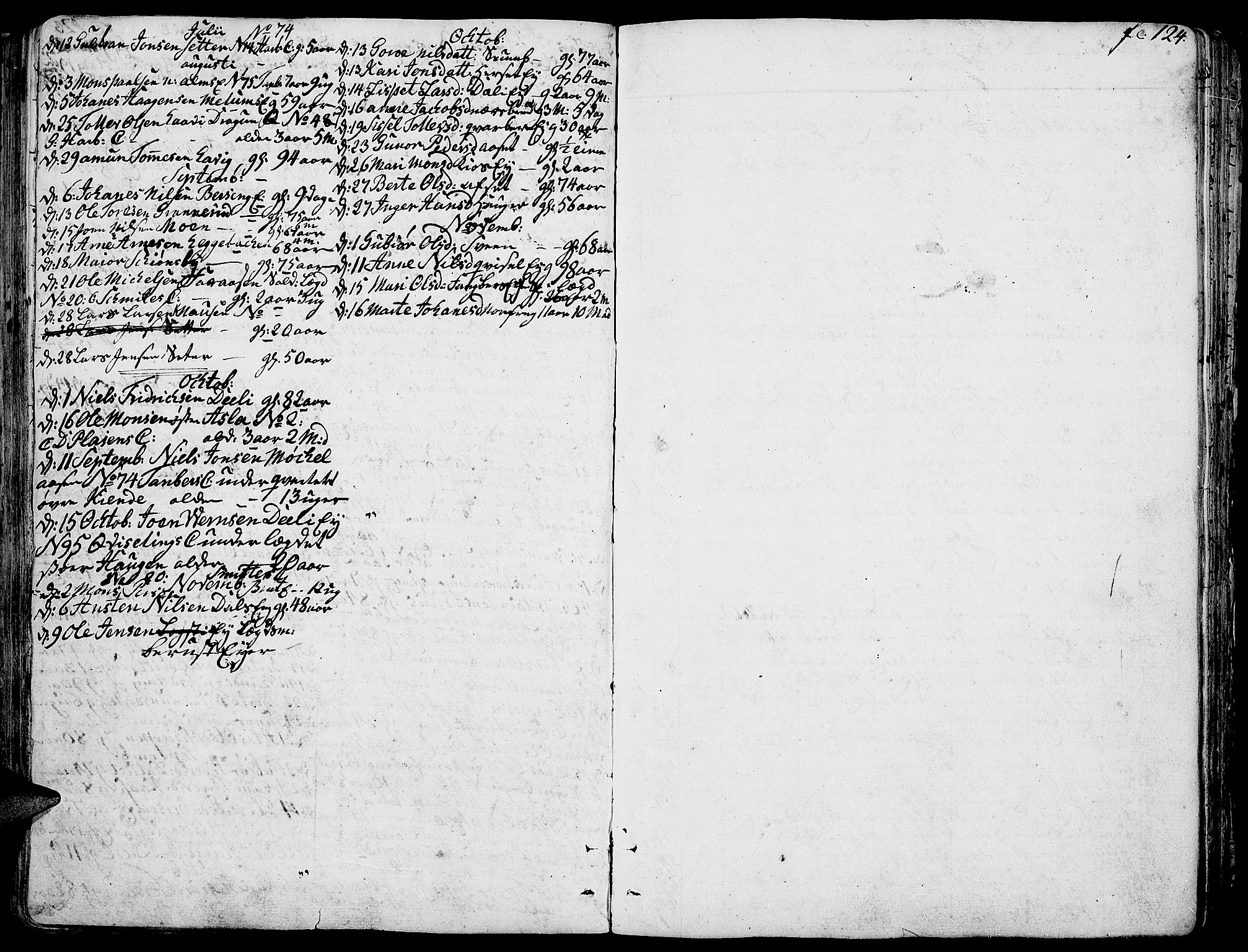 Ringsaker prestekontor, AV/SAH-PREST-014/K/Ka/L0004: Parish register (official) no. 4, 1799-1814, p. 124