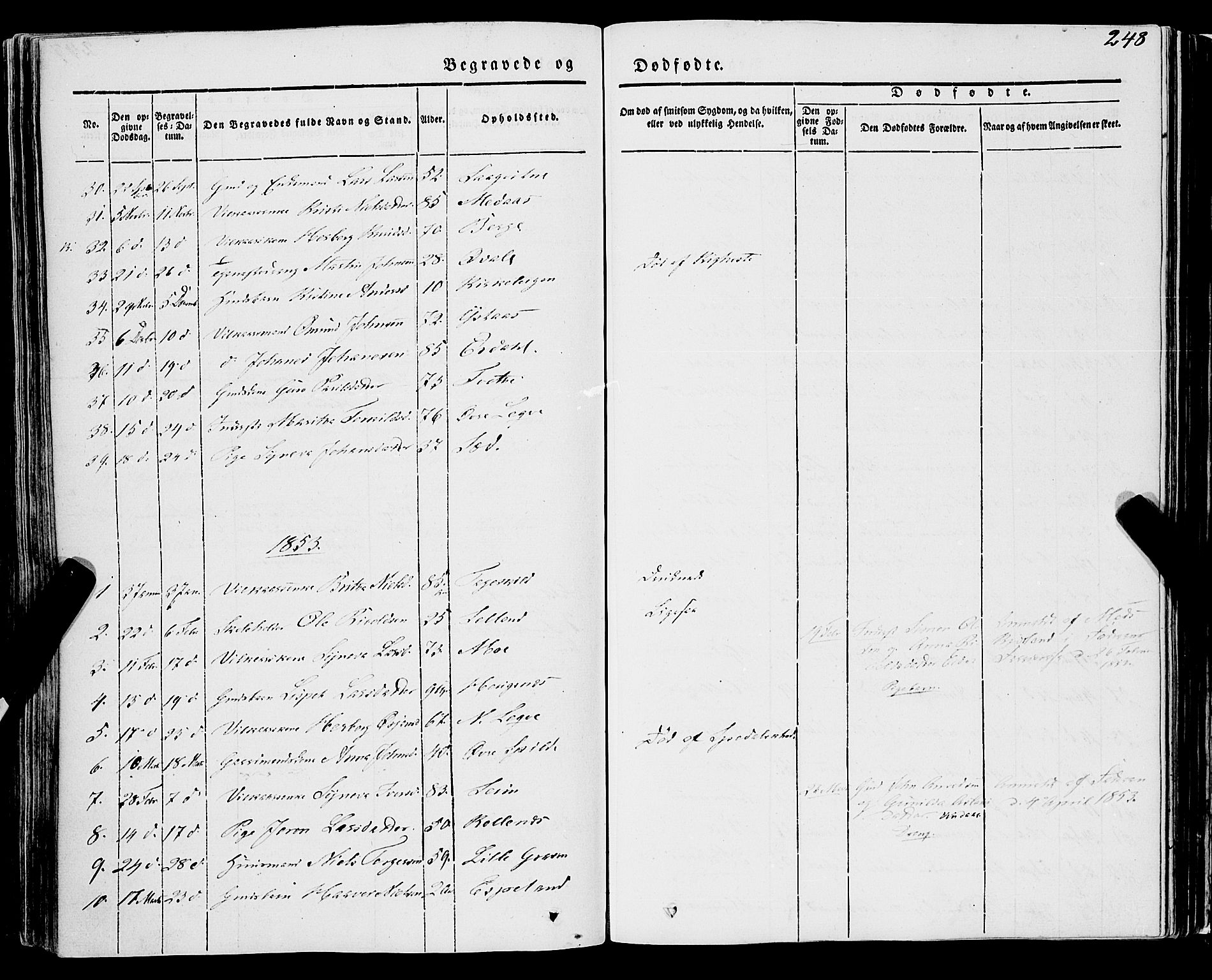 Ulvik sokneprestembete, AV/SAB-A-78801/H/Haa: Parish register (official) no. A 12, 1839-1853, p. 248