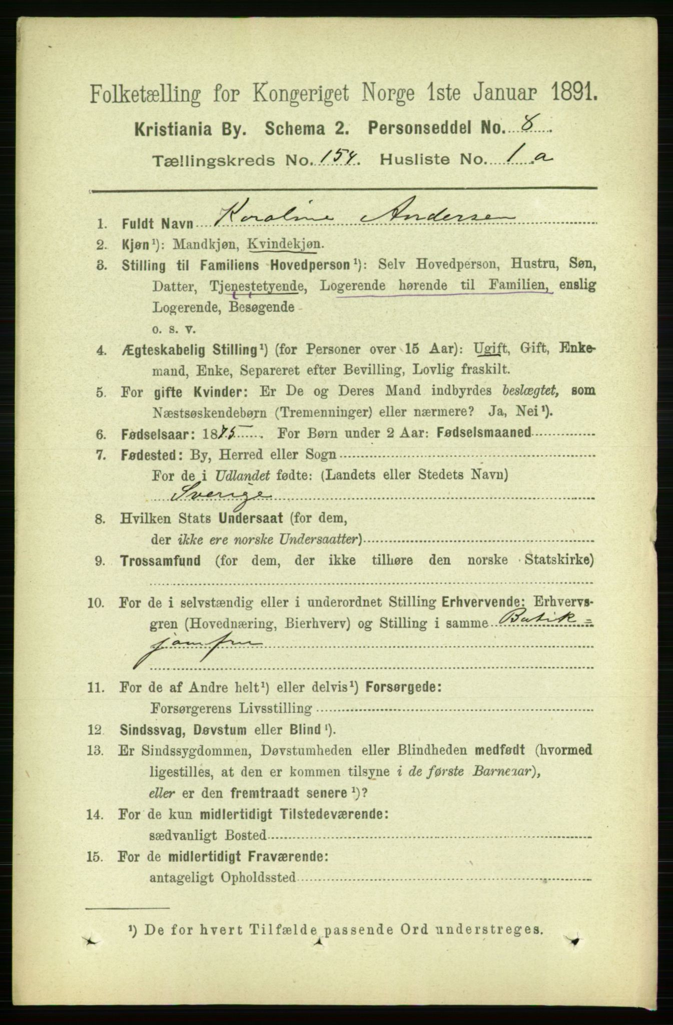 RA, 1891 census for 0301 Kristiania, 1891, p. 87251