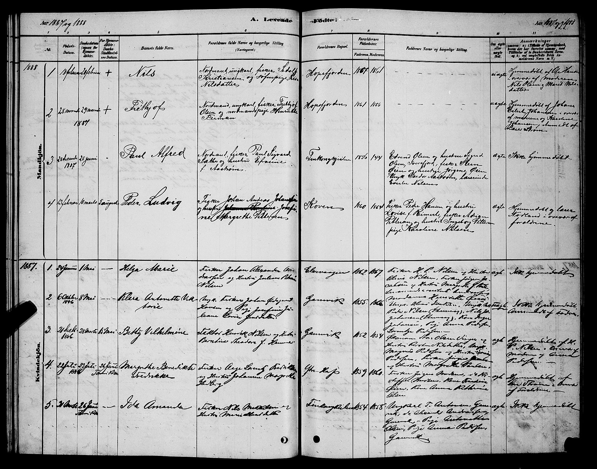 Tana sokneprestkontor, SATØ/S-1334/H/Hb/L0005klokker: Parish register (copy) no. 5, 1878-1891, p. 22
