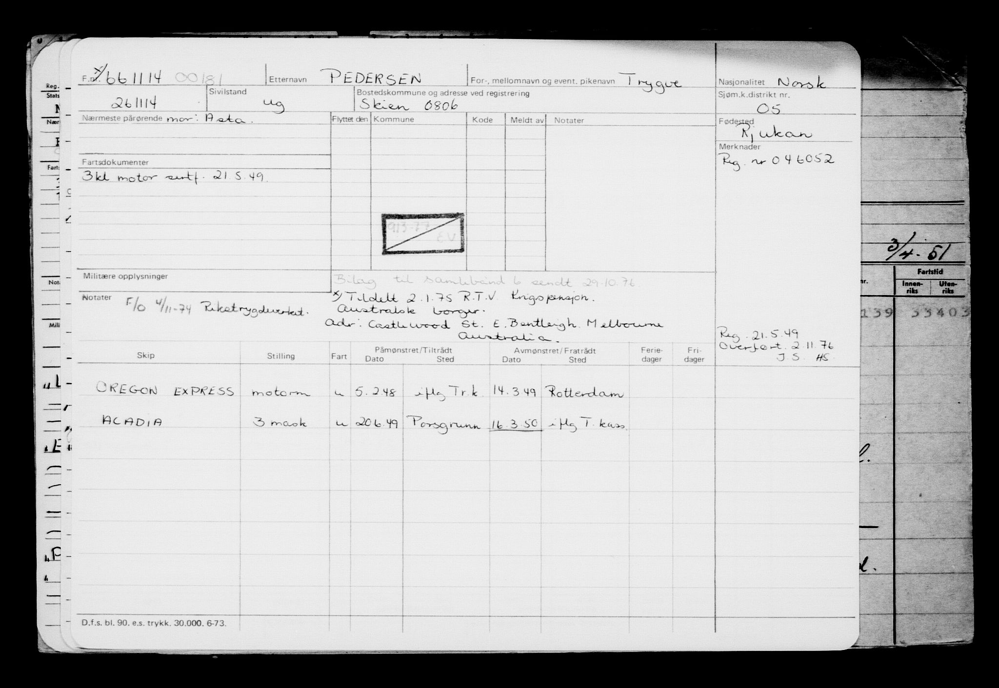 Direktoratet for sjømenn, AV/RA-S-3545/G/Gb/L0125: Hovedkort, 1914, p. 395