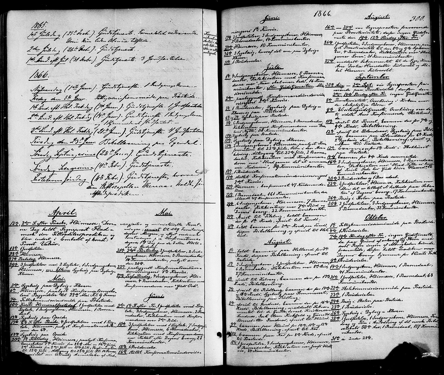 Ministerialprotokoller, klokkerbøker og fødselsregistre - Nordland, SAT/A-1459/859/L0845: Parish register (official) no. 859A05, 1863-1877, p. 300