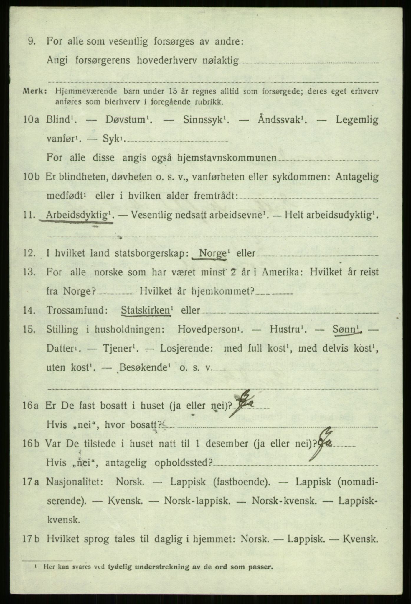 SATØ, 1920 census for Trondenes, 1920, p. 16381