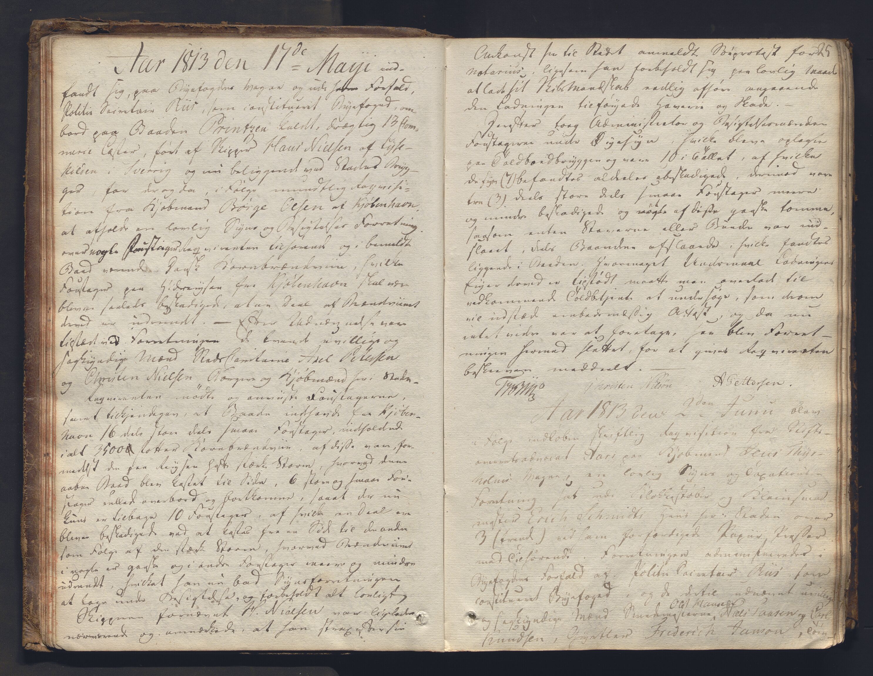 Christiania byfogd, AV/SAO-A-11543/F/Fc/L0024: Ekstrarettsprotokoll, 1812-1845, p. 24b-25a