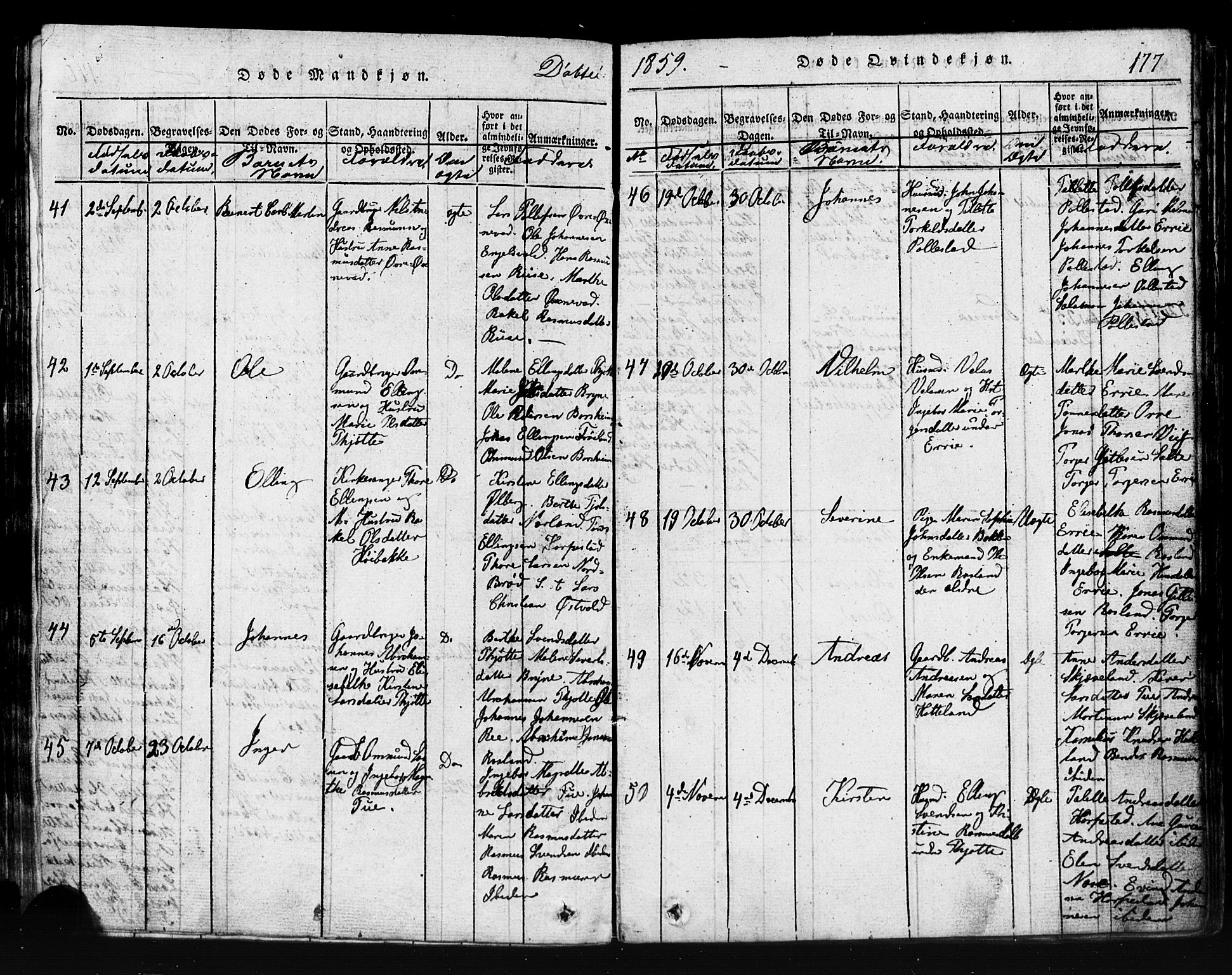Klepp sokneprestkontor, AV/SAST-A-101803/001/3/30BB/L0001: Parish register (copy) no.  B 1, 1816-1859, p. 177