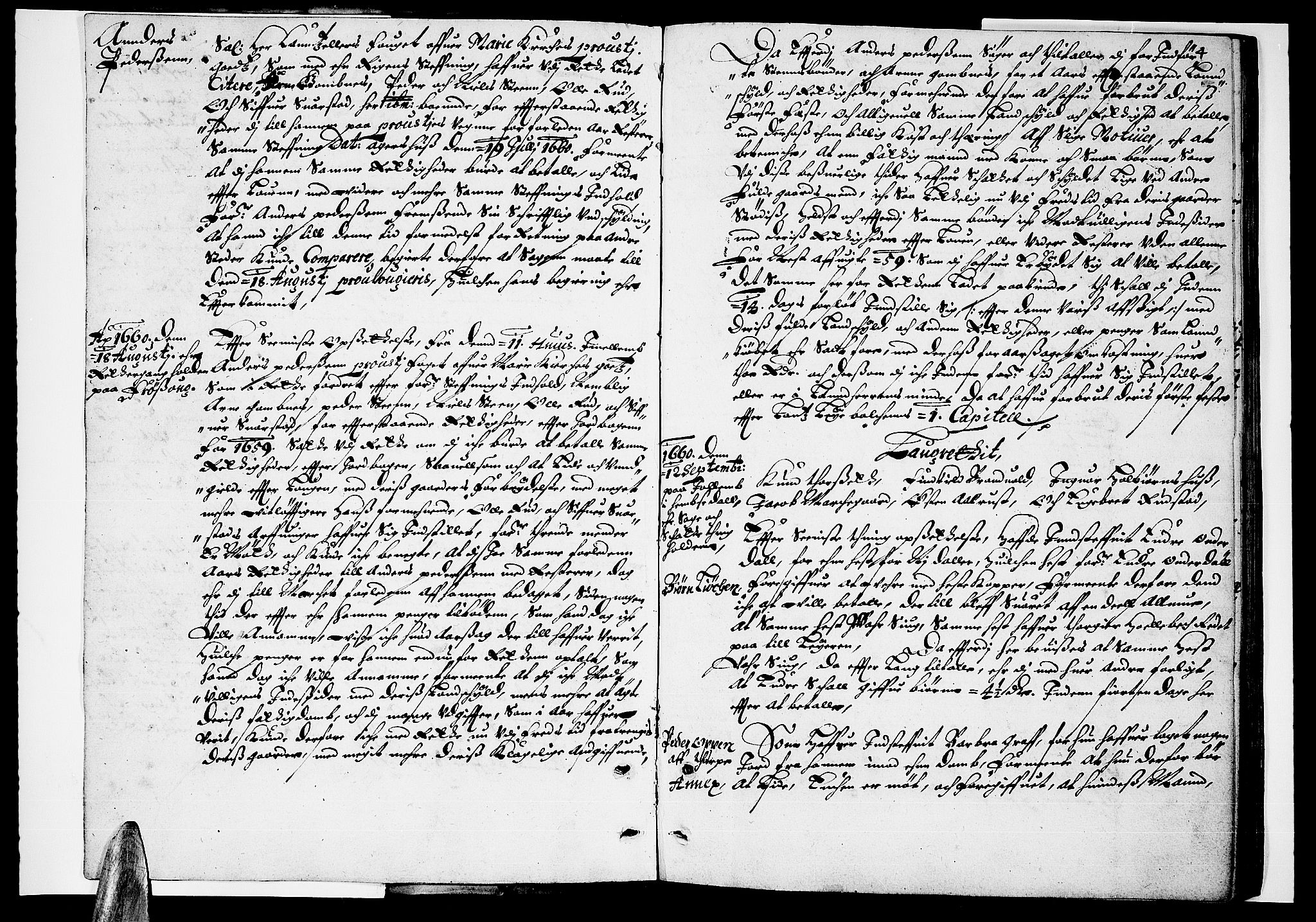 Ringerike og Hallingdal sorenskriveri, SAKO/A-81/F/Fa/Faa/L0003: Tingbok, 1660-1662, p. 3b-4a