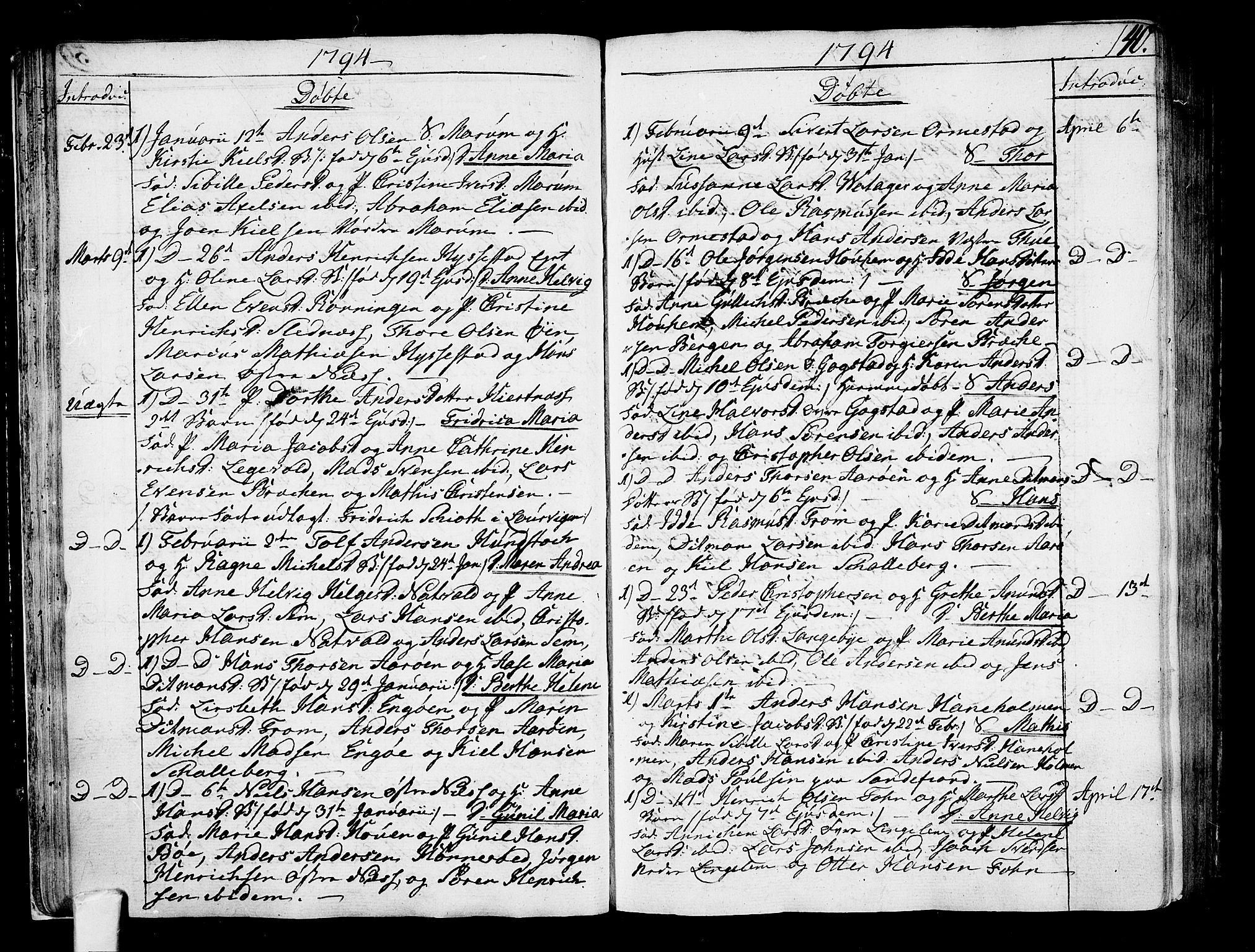 Sandar kirkebøker, AV/SAKO-A-243/F/Fa/L0003: Parish register (official) no. 3, 1789-1814, p. 40