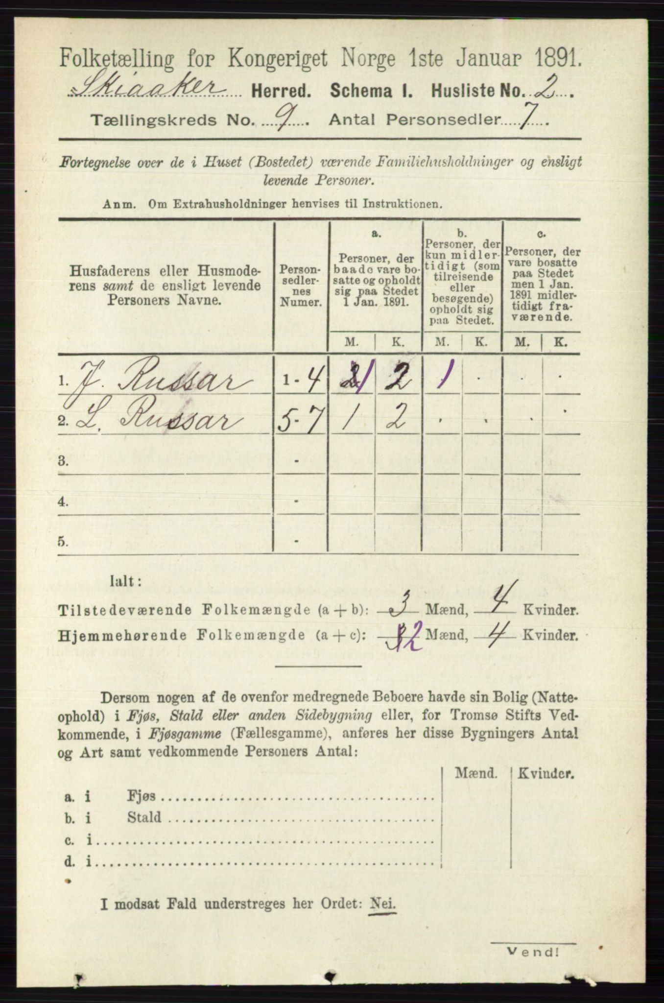 RA, 1891 census for 0513 Skjåk, 1891, p. 2787