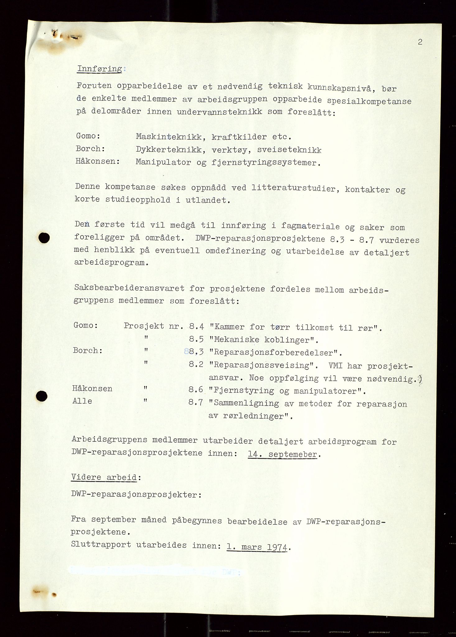 Industridepartementet, Oljekontoret, AV/SAST-A-101348/Di/L0004: DWP, møter, komite`møter, 761 forskning/teknologi, 1972-1975, p. 53