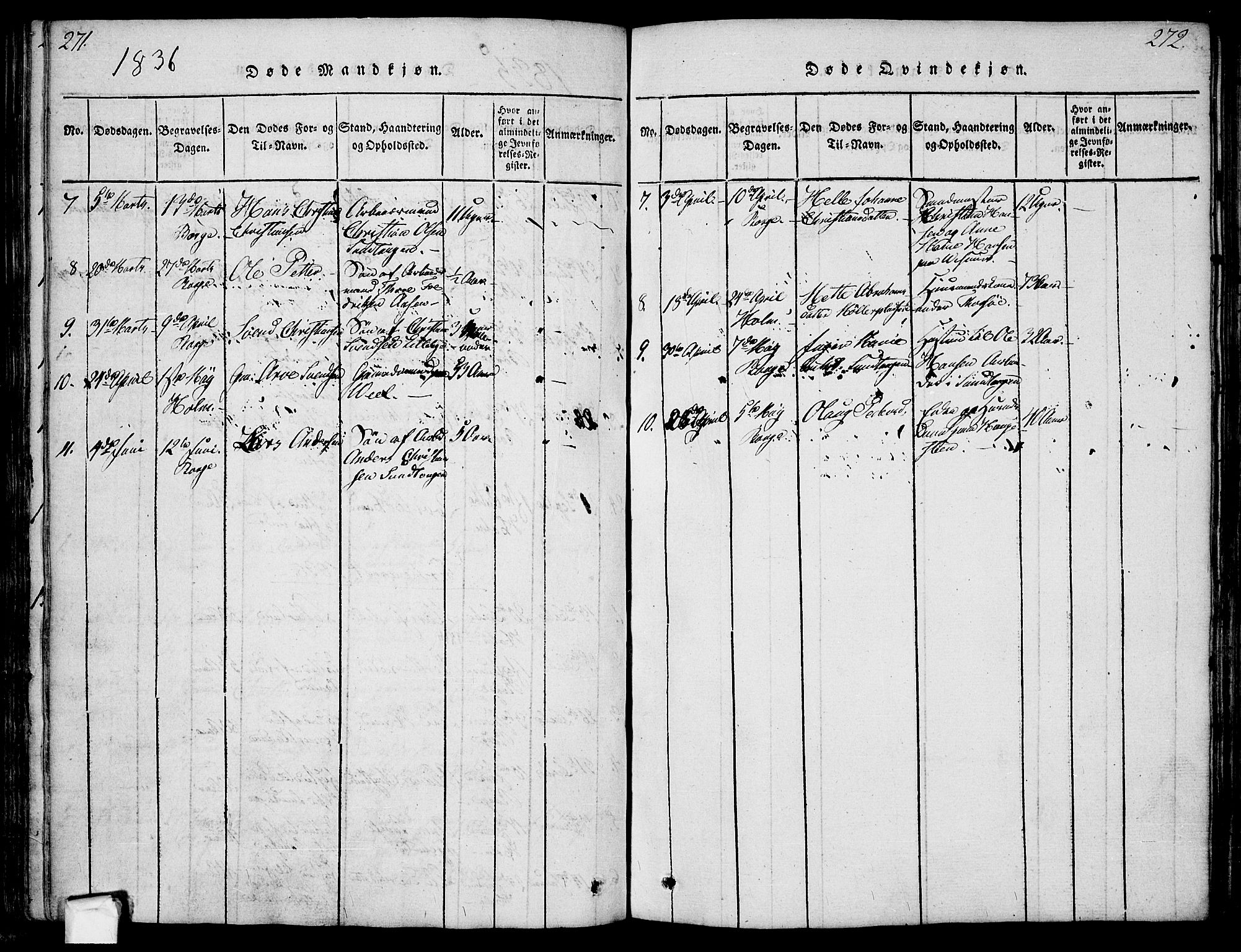 Borge prestekontor Kirkebøker, SAO/A-10903/F/Fa/L0003: Parish register (official) no. I 3, 1815-1836, p. 271-272