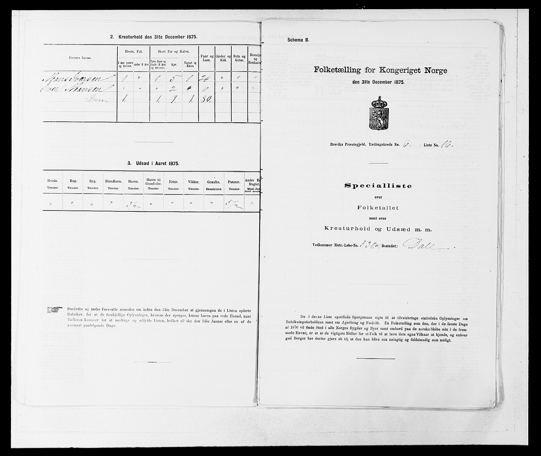 SAB, 1875 census for 1251P Bruvik, 1875, p. 469