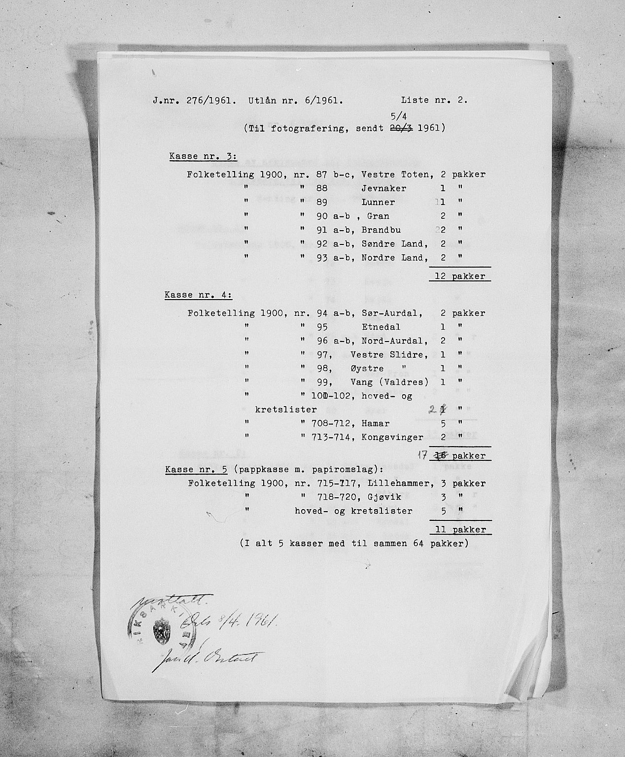 SAH, 1900 census for Nord-Aurdal, 1900, p. 73