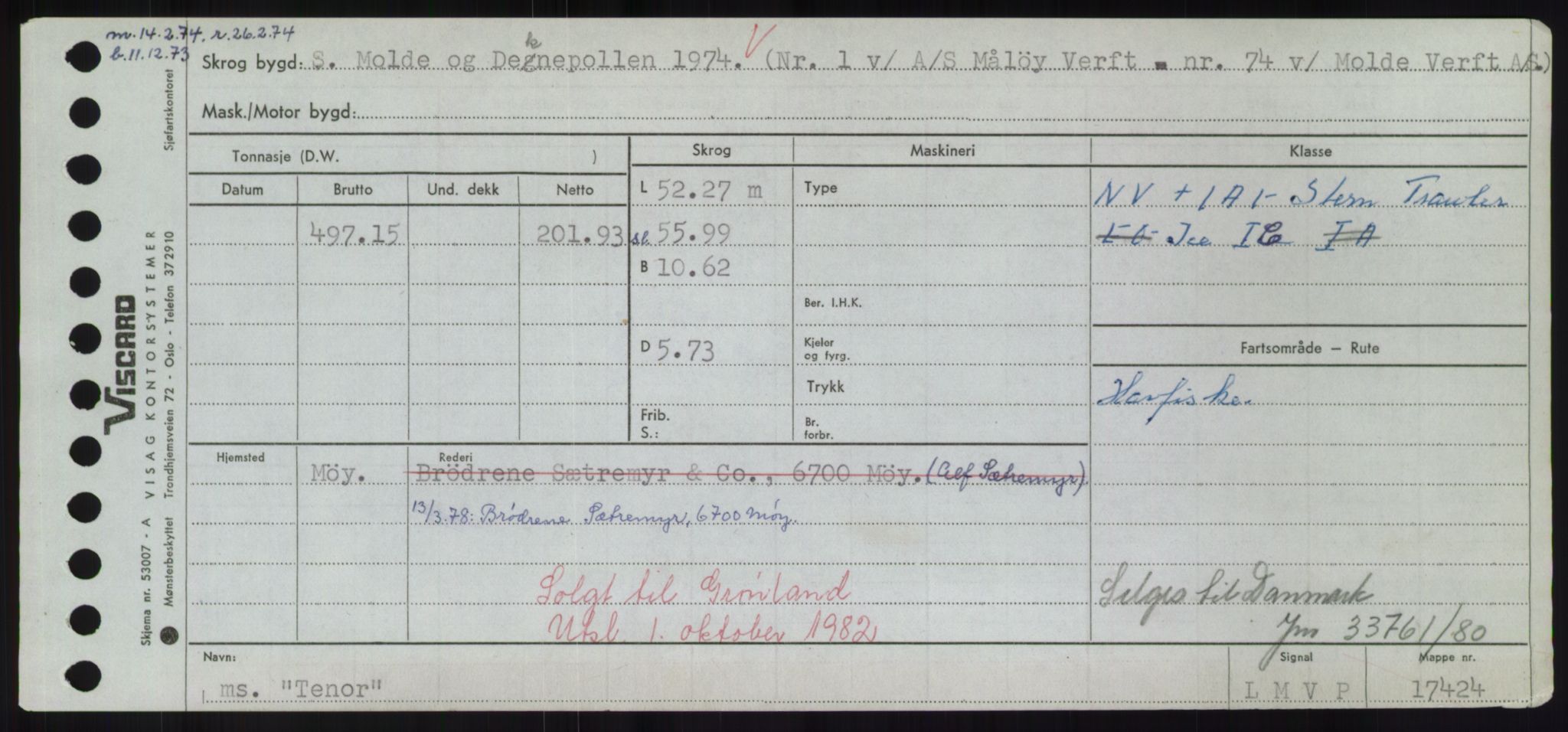 Sjøfartsdirektoratet med forløpere, Skipsmålingen, AV/RA-S-1627/H/Hd/L0038: Fartøy, T-Th, p. 439