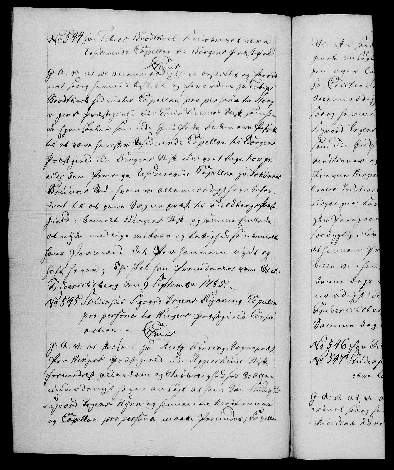 Danske Kanselli 1572-1799, AV/RA-EA-3023/F/Fc/Fca/Fcaa/L0050: Norske registre, 1784-1785, p. 756b