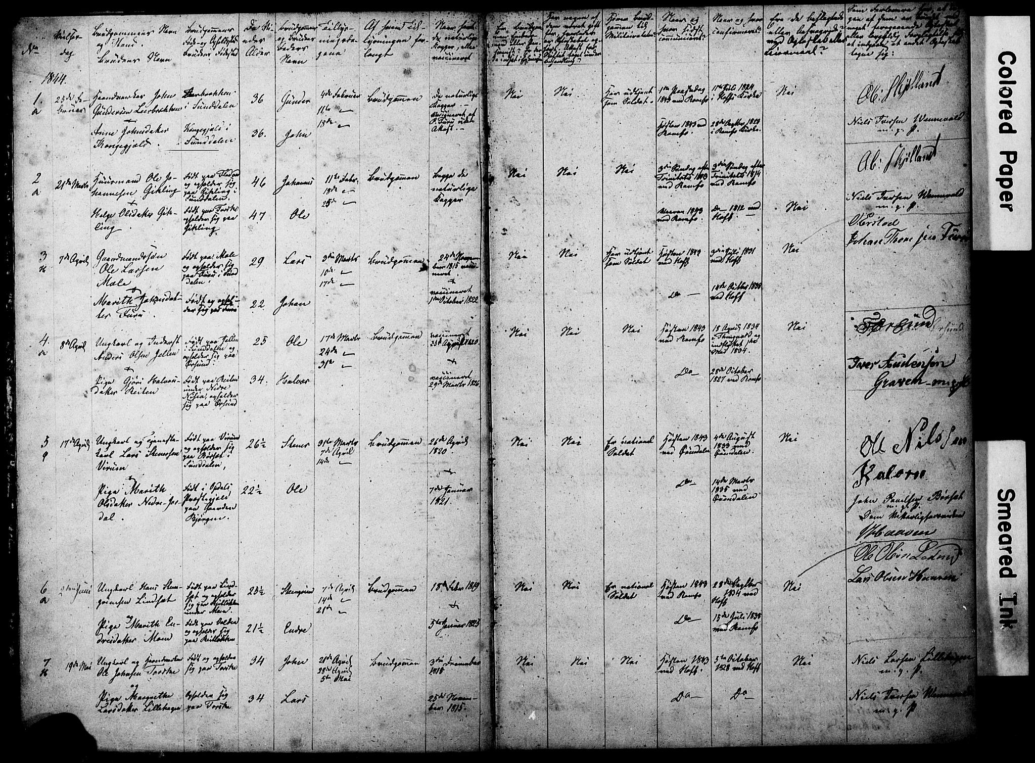 Ministerialprotokoller, klokkerbøker og fødselsregistre - Møre og Romsdal, SAT/A-1454/590/L1014: Banns register no. 590A06, 1844-1878, p. 1-2