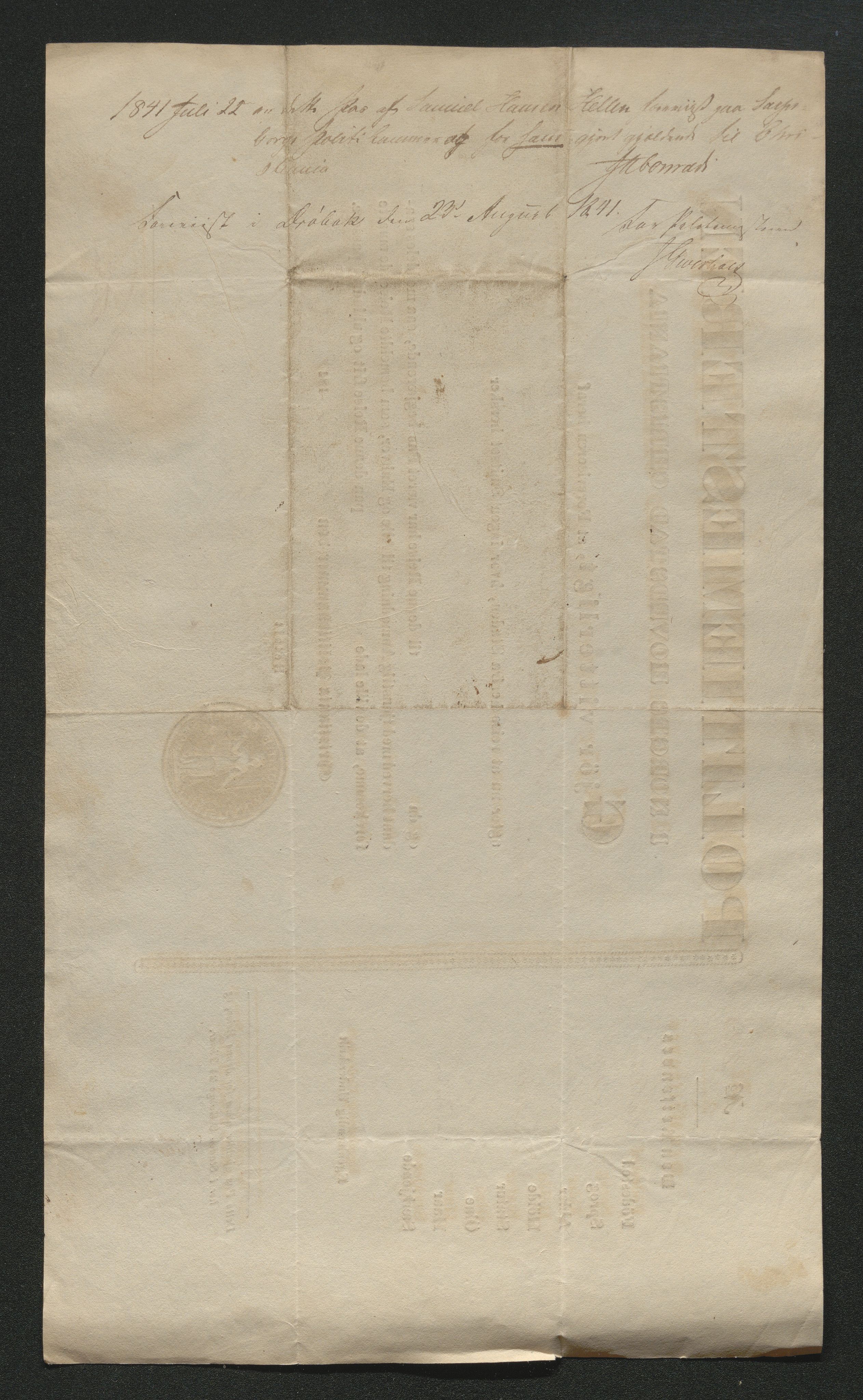 Drammen politikammer, AV/SAKO-A-623/I/Ia/Iab/L0006: Innleverte pass, 1841-1842, p. 255