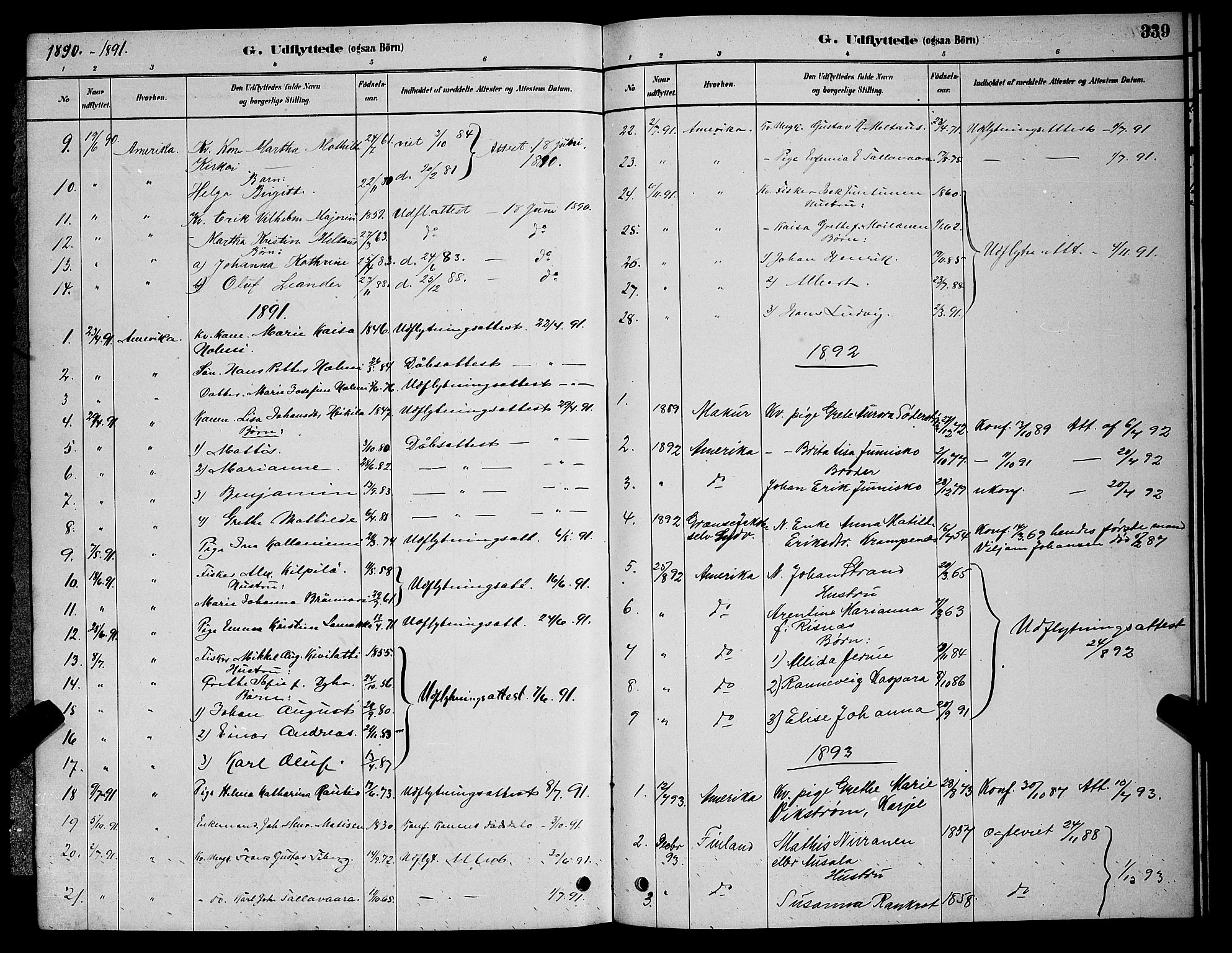 Vadsø sokneprestkontor, SATØ/S-1325/H/Hb/L0003klokker: Parish register (copy) no. 3, 1881-1901, p. 339