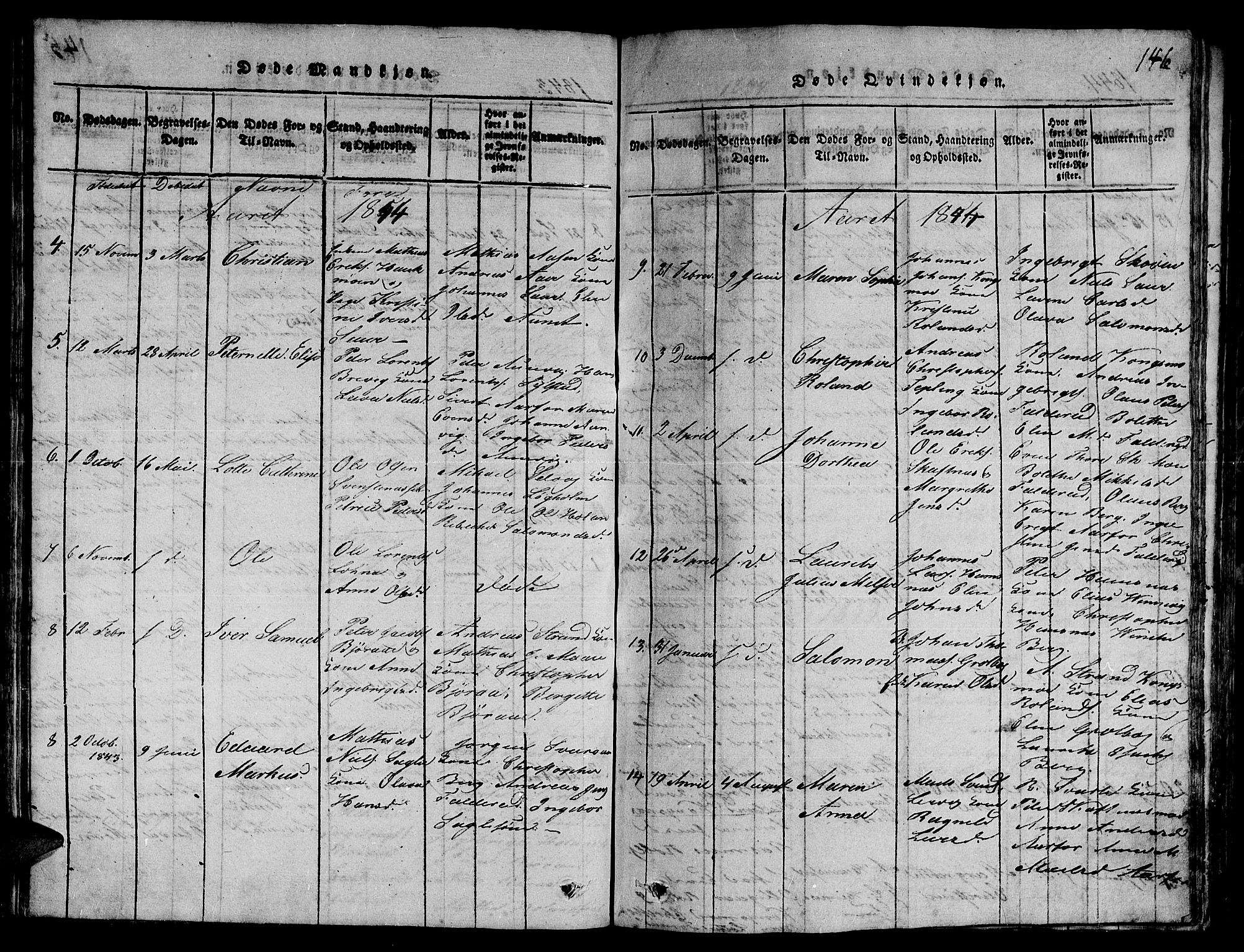 Ministerialprotokoller, klokkerbøker og fødselsregistre - Nord-Trøndelag, SAT/A-1458/780/L0648: Parish register (copy) no. 780C01 /3, 1815-1877, p. 146