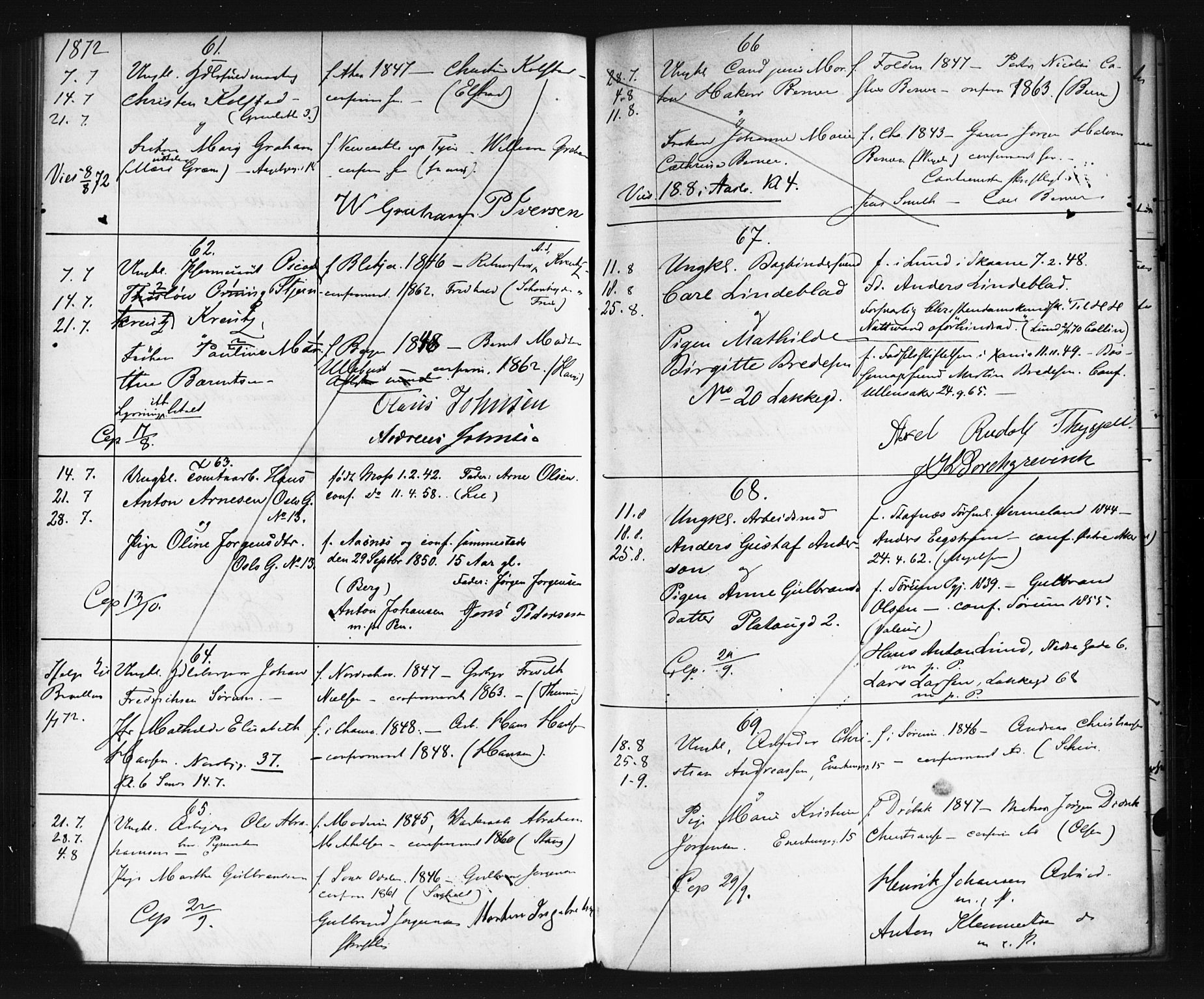 Grønland prestekontor Kirkebøker, AV/SAO-A-10848/G/Ga/L0002: Parish register (copy) no. 2, 1861-1863