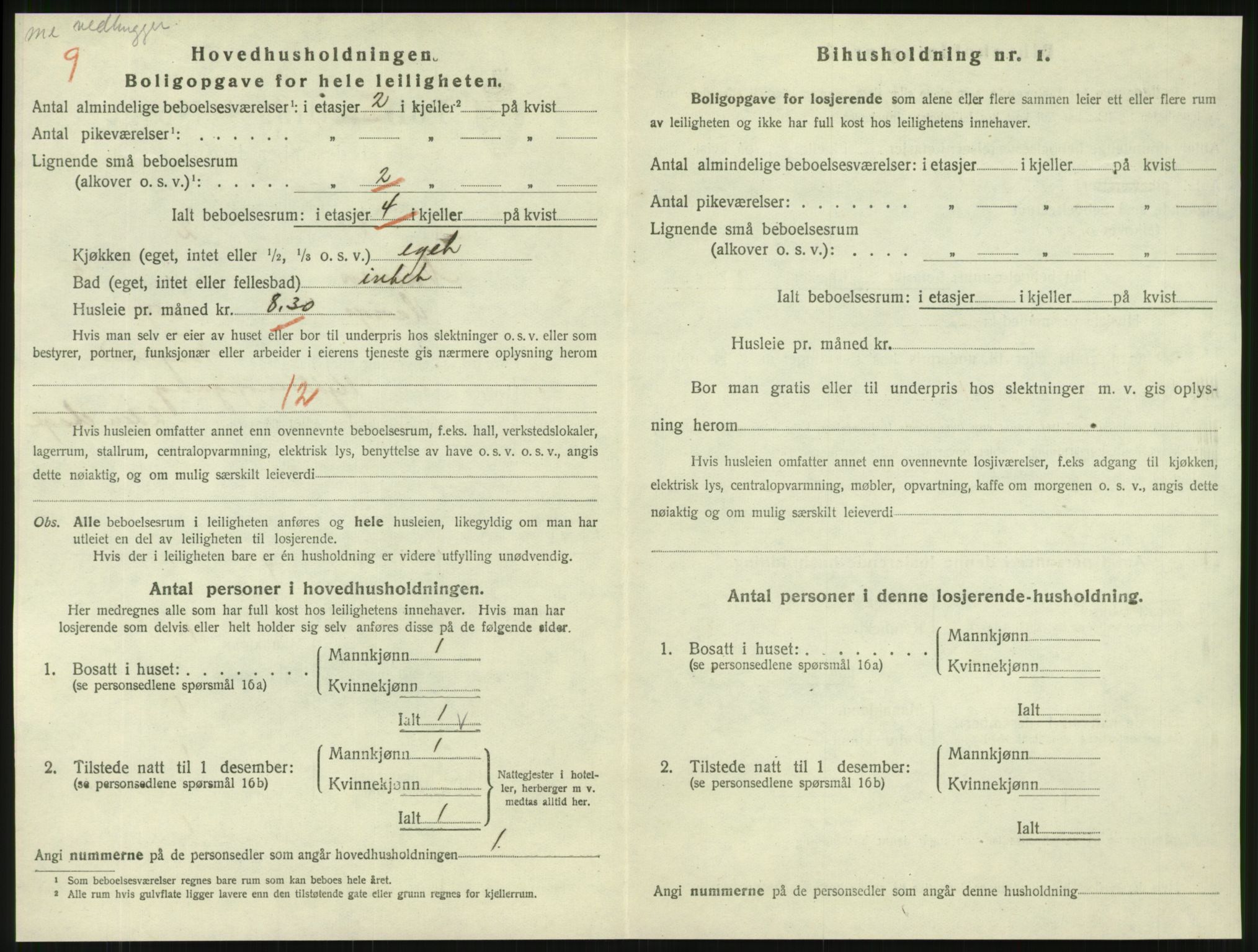 SAT, 1920 census for Namsos, 1920, p. 1698