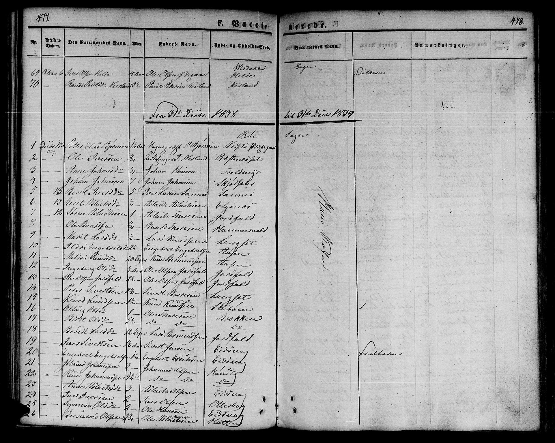 Ministerialprotokoller, klokkerbøker og fødselsregistre - Møre og Romsdal, SAT/A-1454/551/L0624: Parish register (official) no. 551A04, 1831-1845, p. 477-478