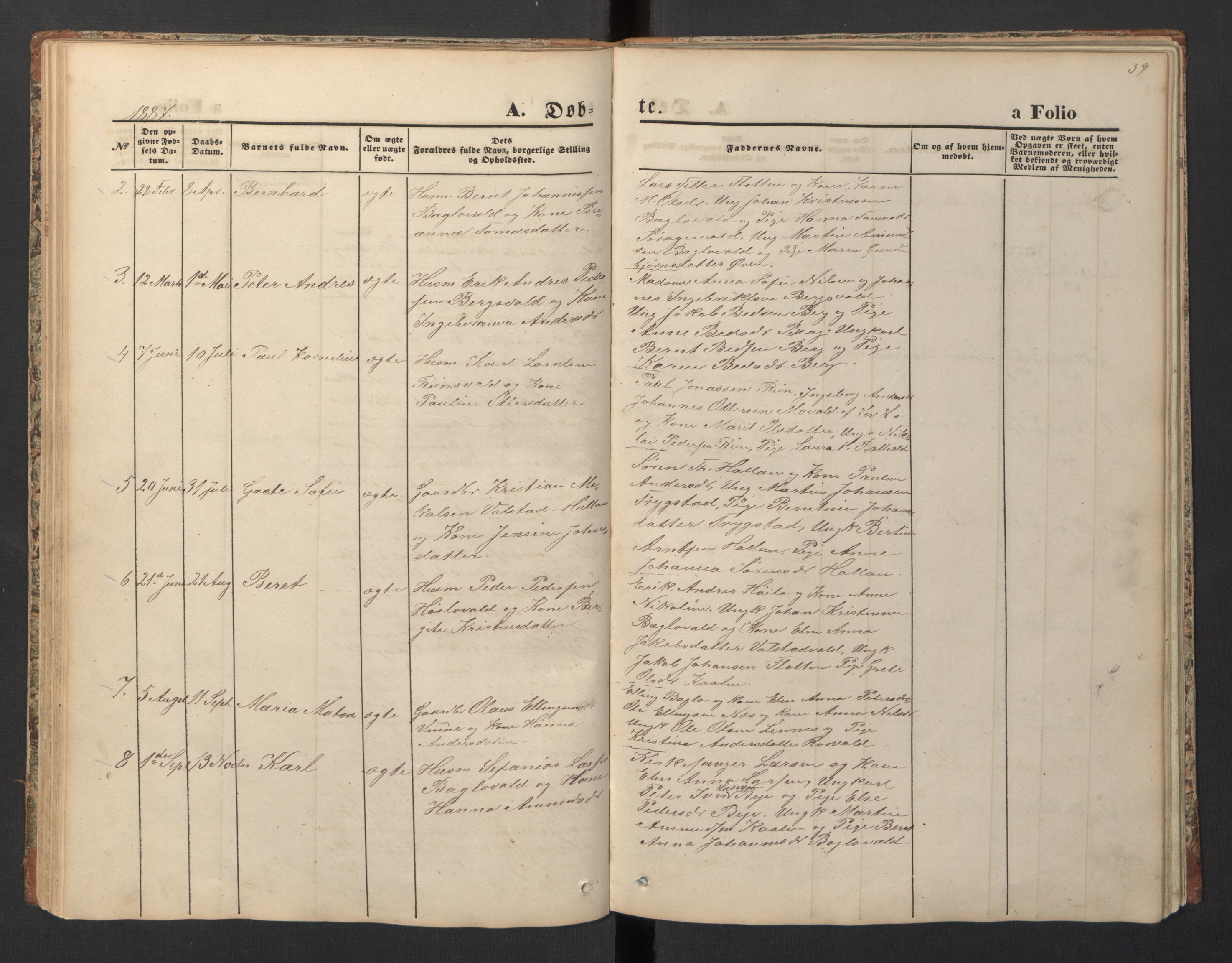 Ministerialprotokoller, klokkerbøker og fødselsregistre - Nord-Trøndelag, SAT/A-1458/726/L0271: Parish register (copy) no. 726C02, 1869-1897, p. 39