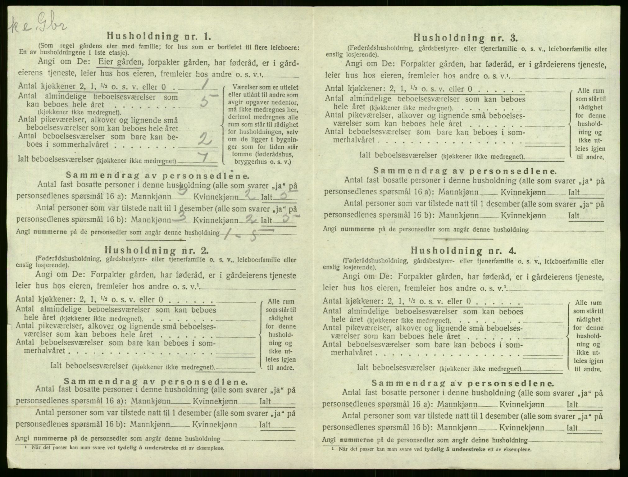 SAKO, 1920 census for Lier, 1920, p. 1262