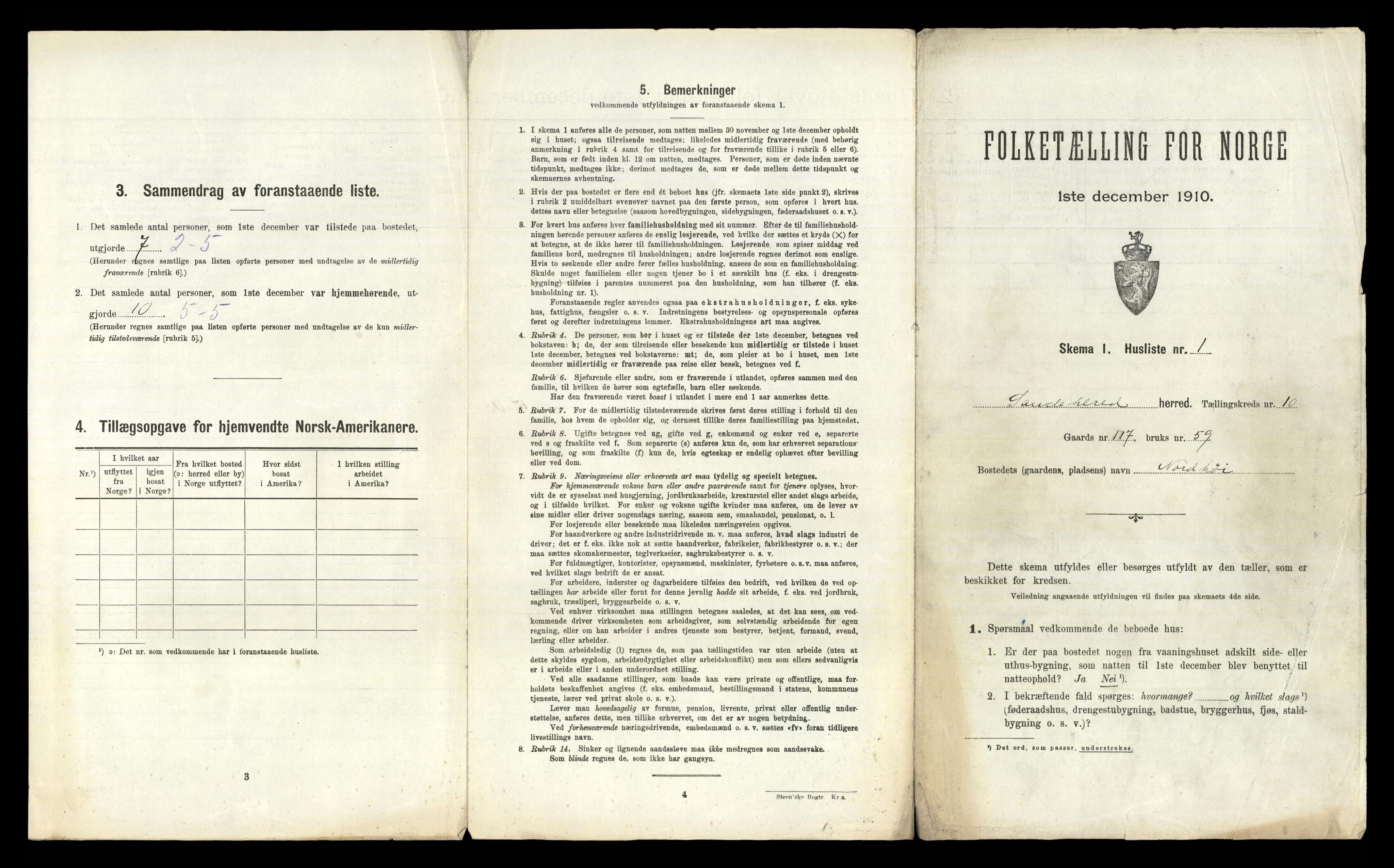 RA, 1910 census for Sandeherred, 1910, p. 1951