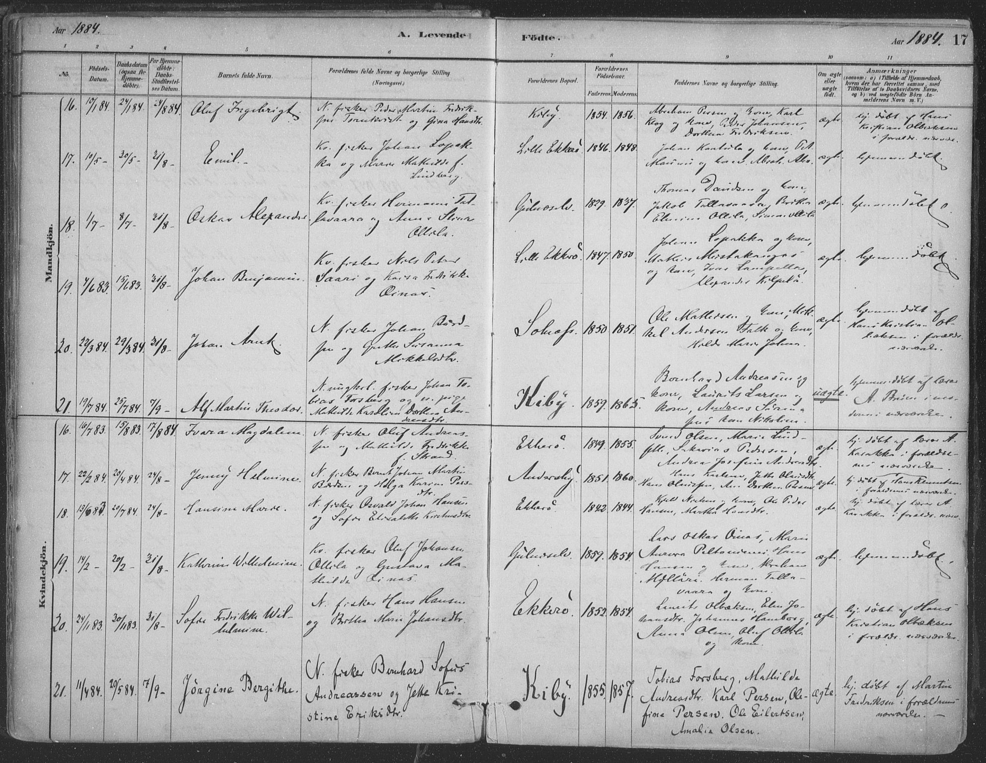 Vadsø sokneprestkontor, AV/SATØ-S-1325/H/Ha/L0009kirke: Parish register (official) no. 9, 1881-1917, p. 17