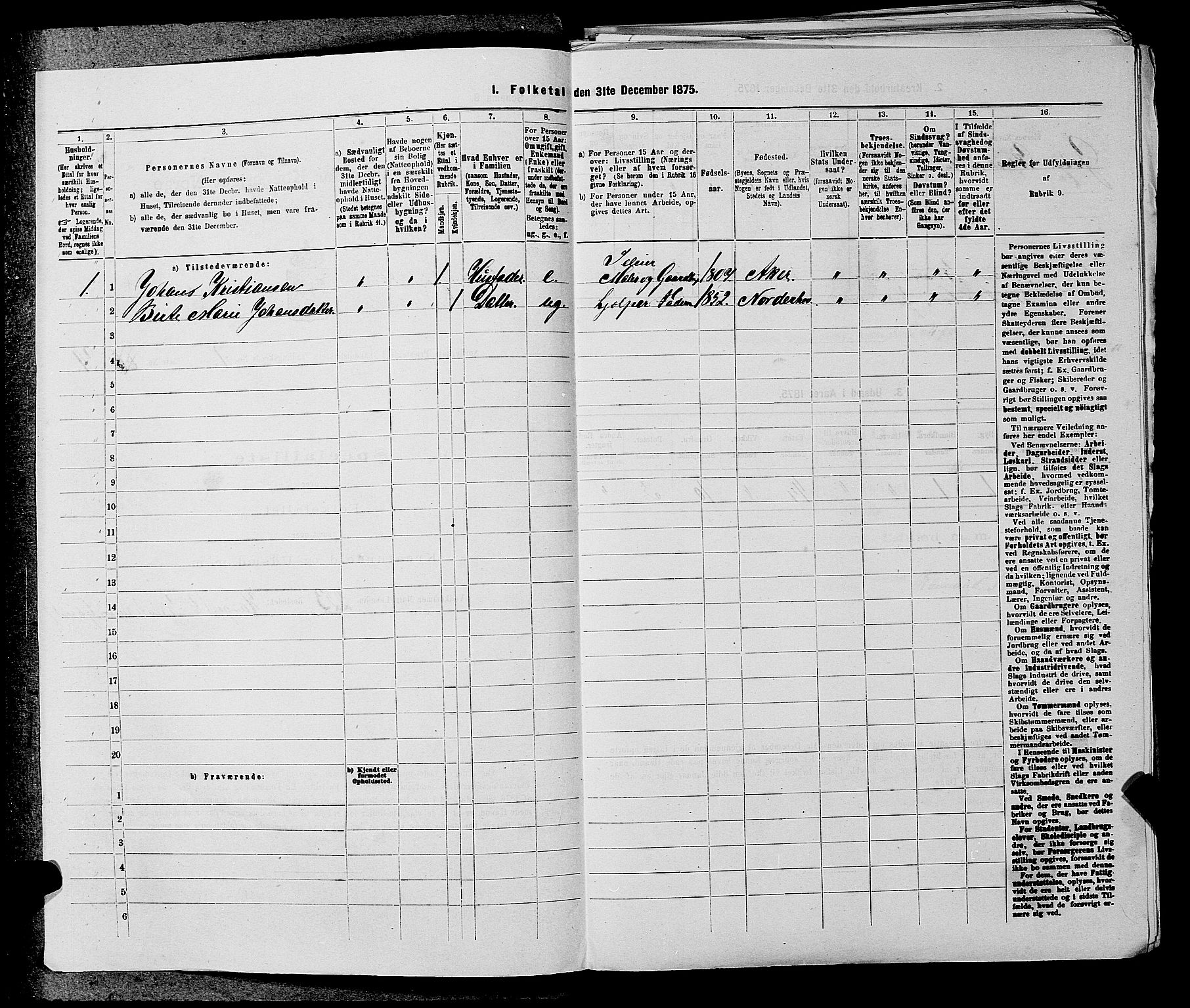 SAKO, 1875 census for 0613L Norderhov/Norderhov, Haug og Lunder, 1875, p. 92